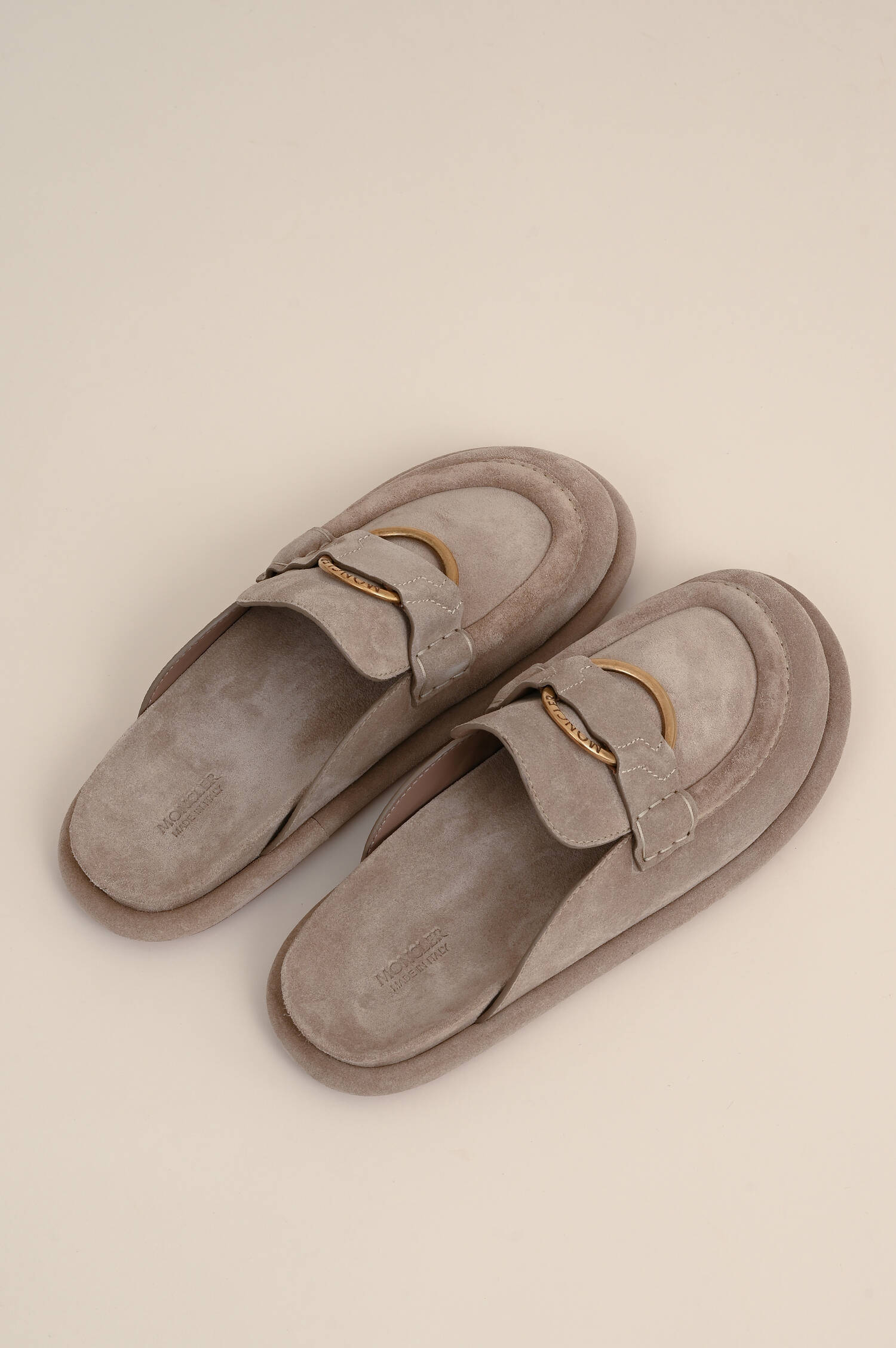 Pantolette BELL aus Wildleder in Taupe