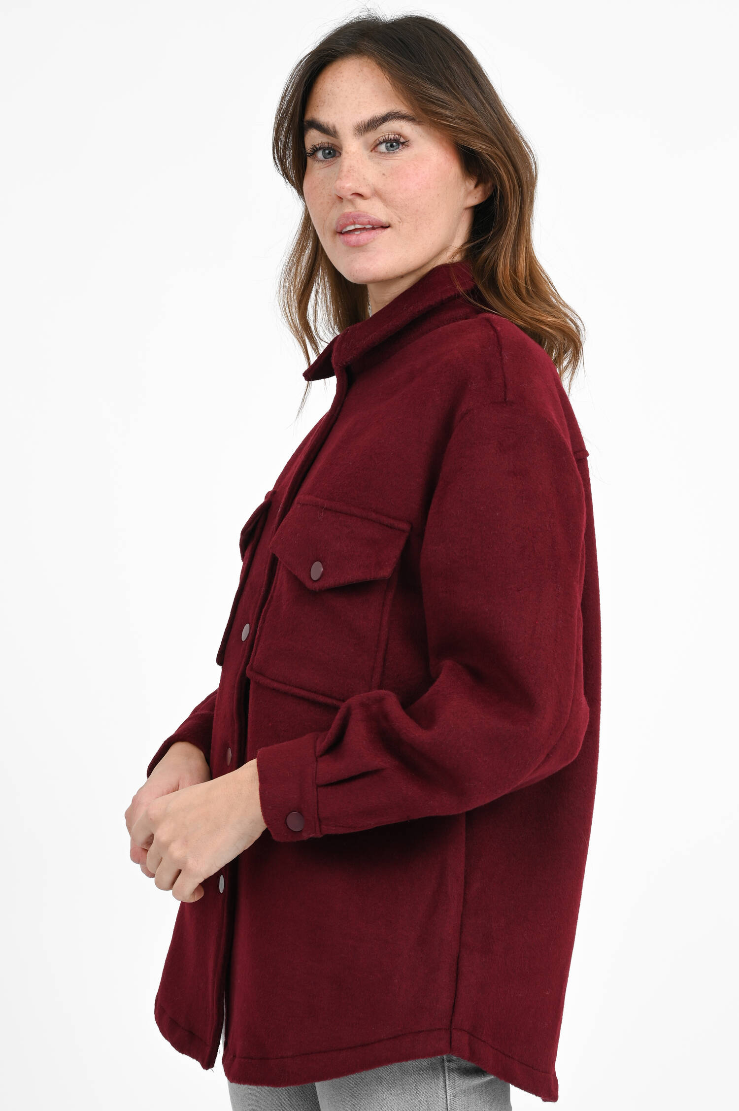 Flanell-Jacke in Bordeaux Flanell-Jacke in Bordeaux