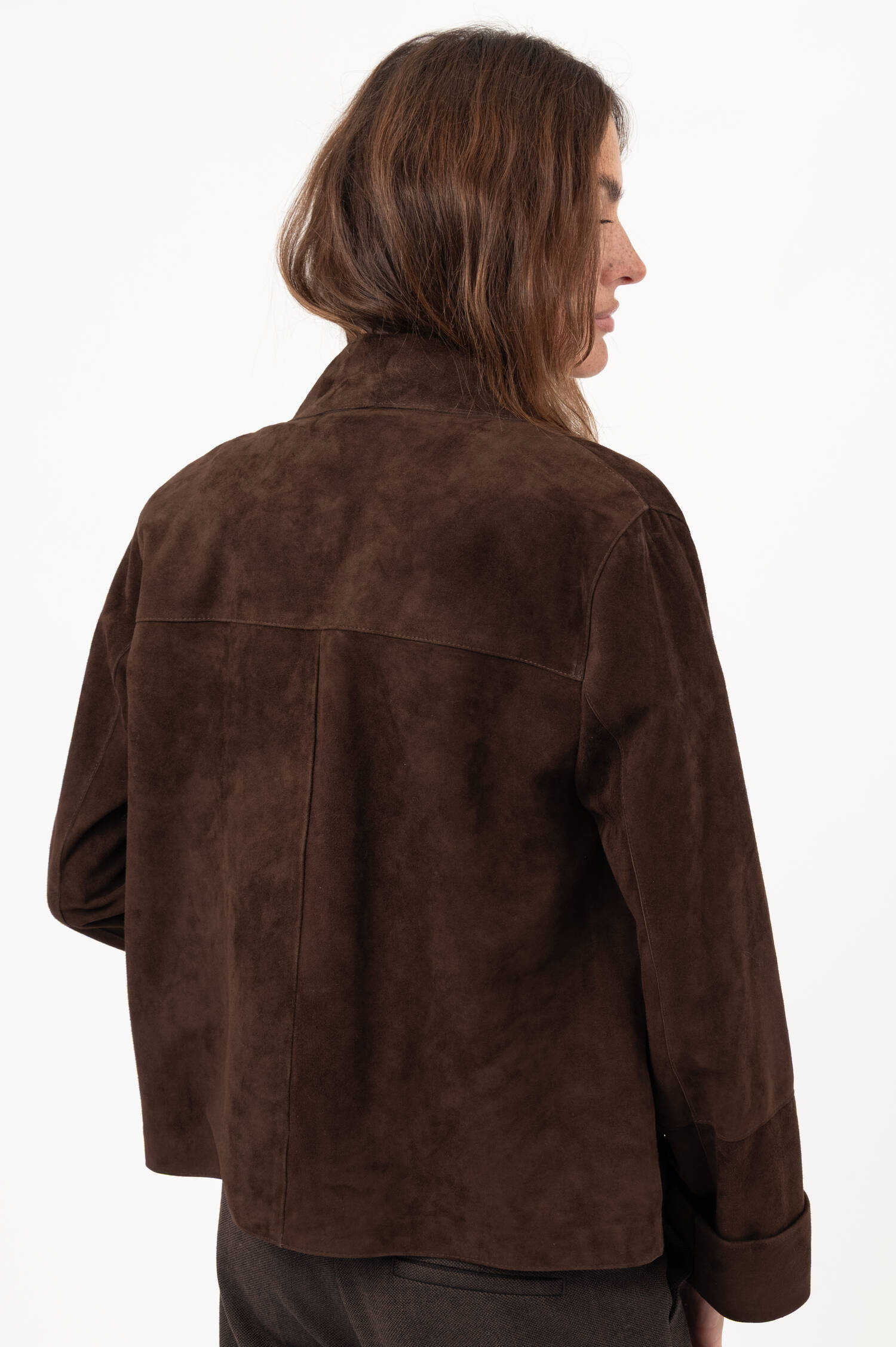 Velourslederjacke ELLA in Braun Velourslederjacke ELLA in Braun