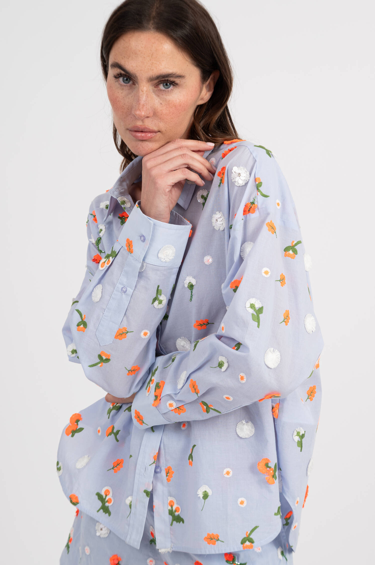 Bluse JIMENA in Hellblau