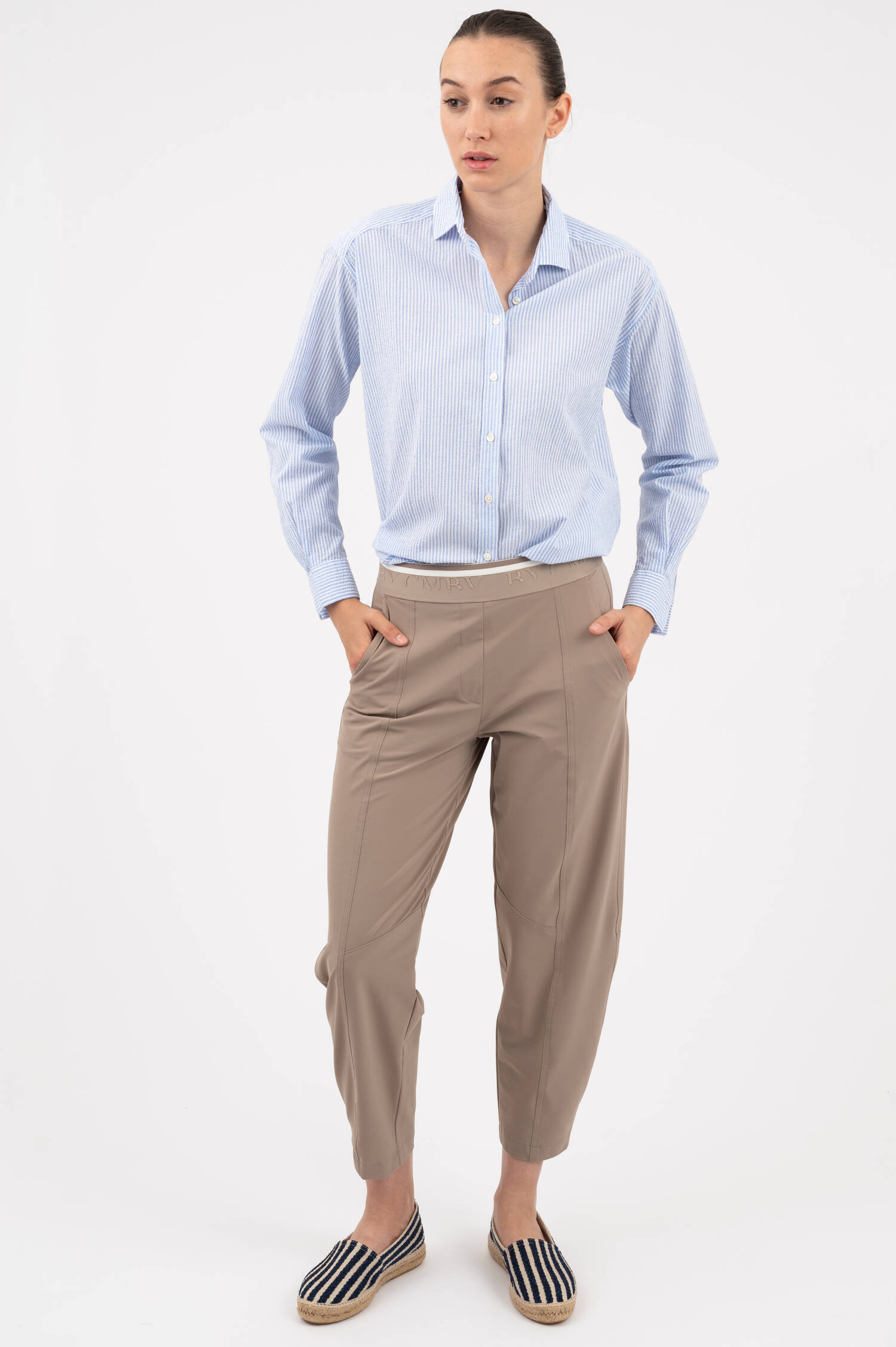 Cropped Hose EDEN in Taupe