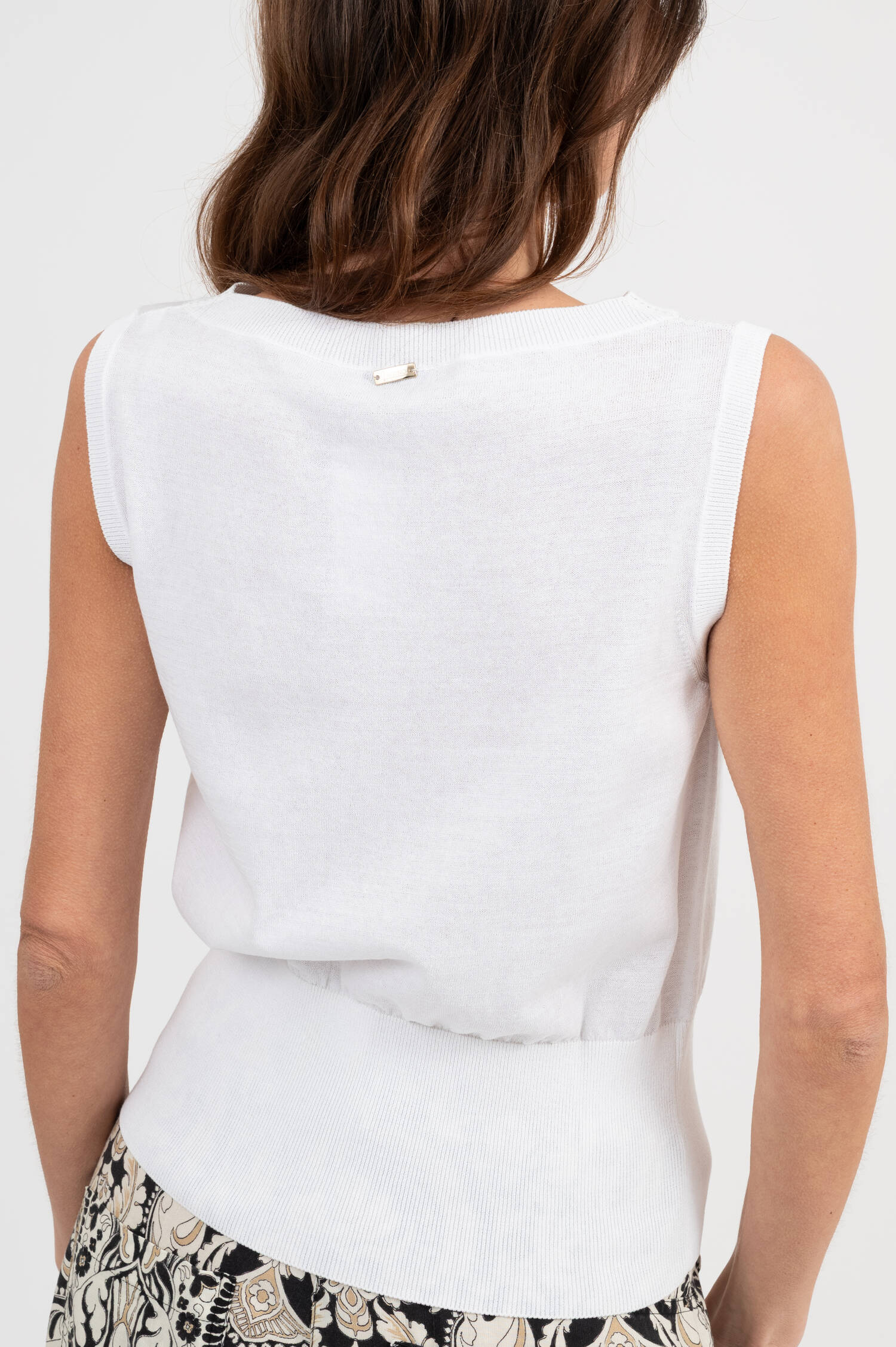 Feinstrick Top in Weiß