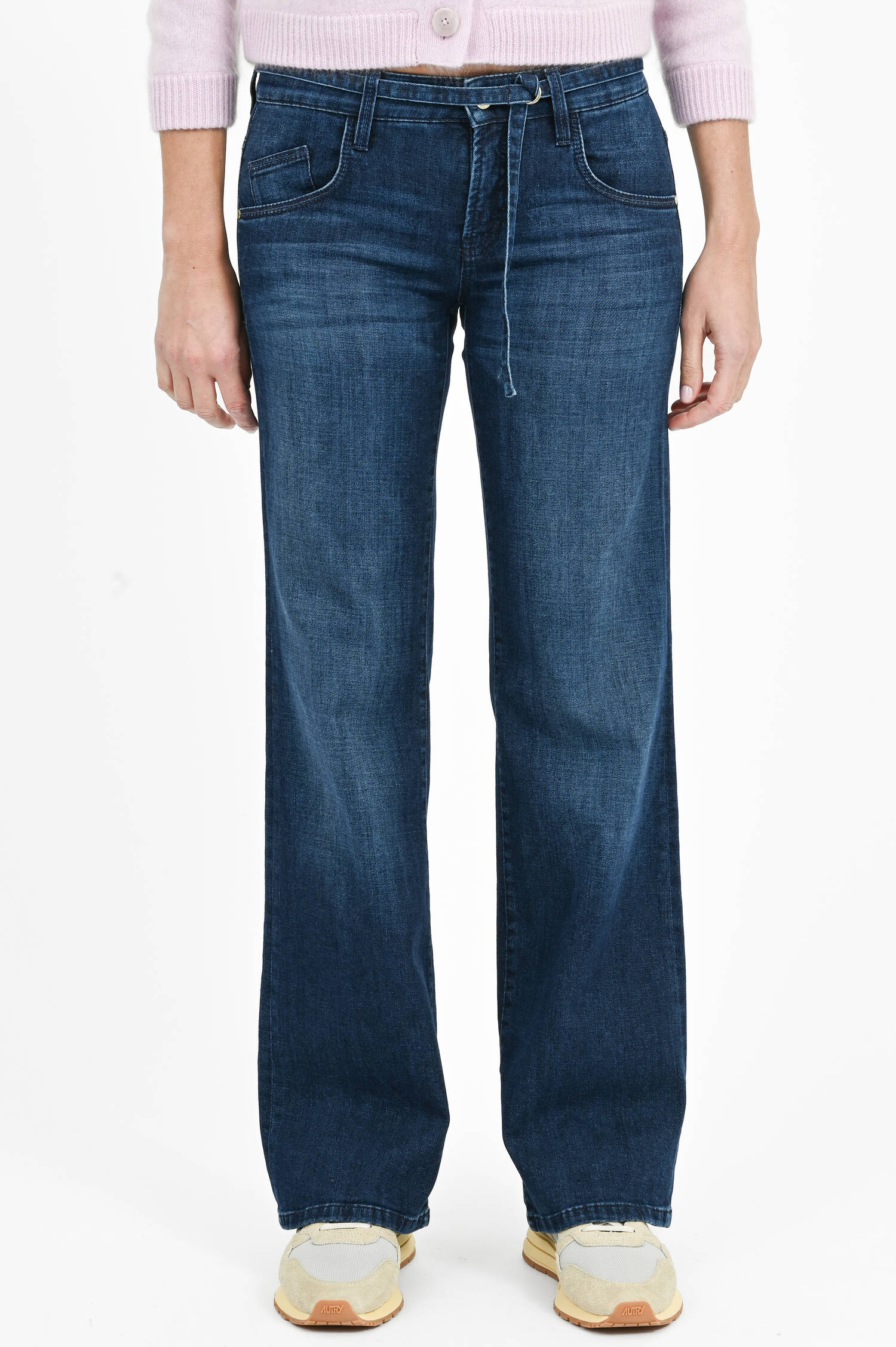 Straight-Leg-Jeans TESS mit Gürtel in Used Blue Straight-Leg-Jeans TESS mit Gürtel in Used Blue