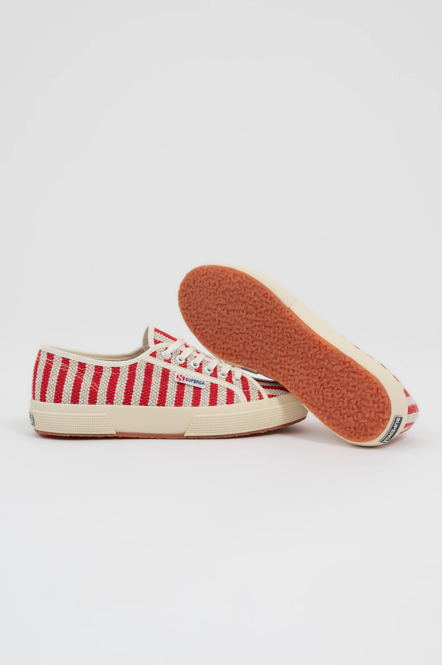 Sneaker COTTON STRIPES in Rot/Weiß