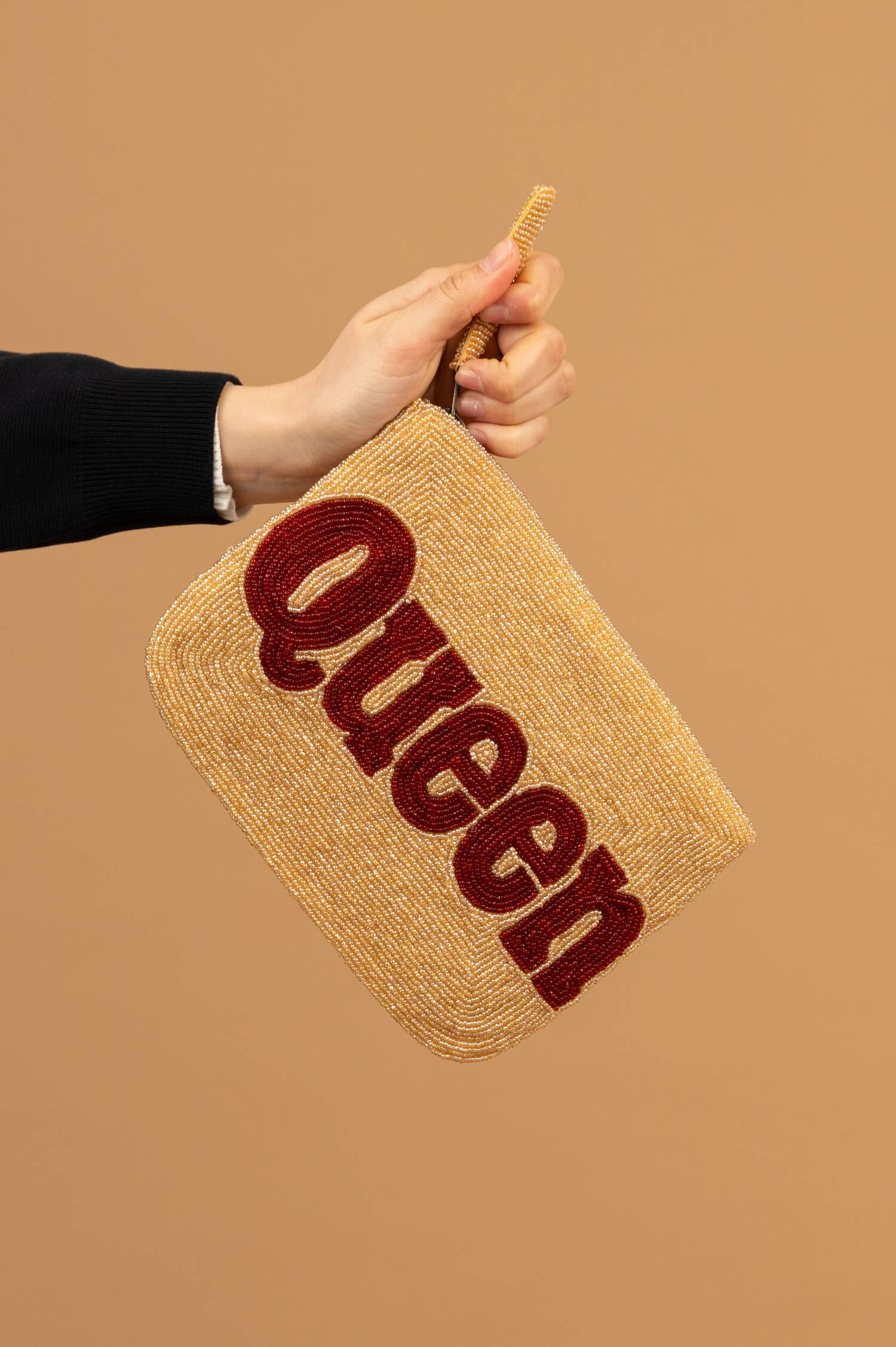 Perlen-Clutch QUEEN in Gold/Rot Perlen-Clutch QUEEN in Gold/Rot