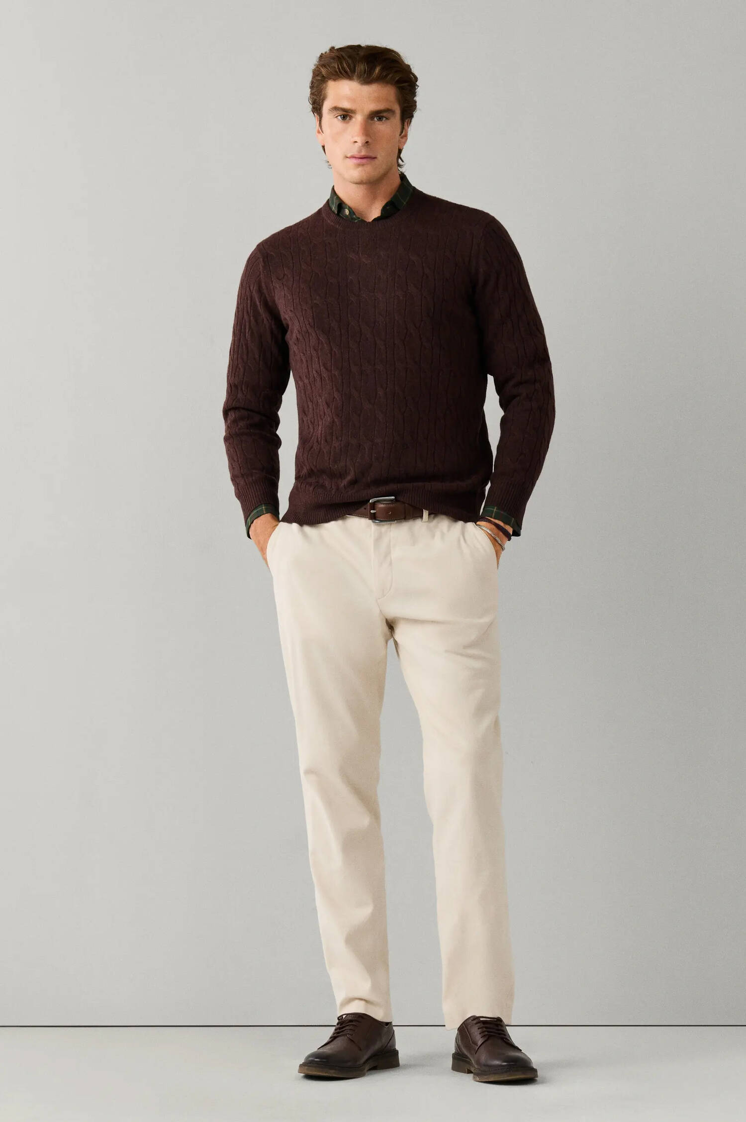 Lammwoll-Pullover in Braun Lammwoll-Pullover in Braun