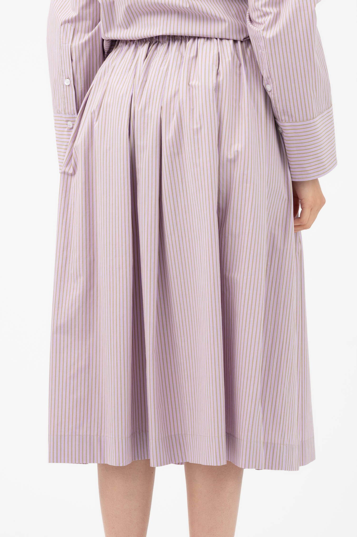 Midi-Rock GONNA in Violett/Beige