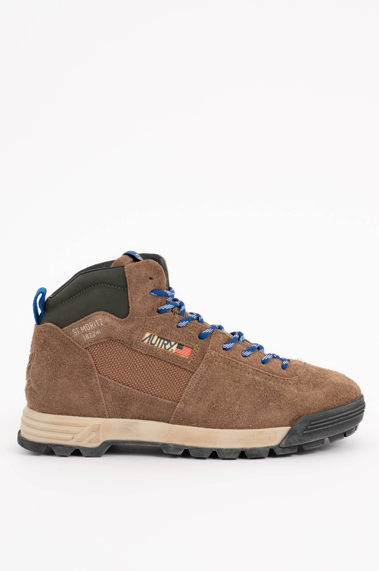 Suede Winterstiefel MALGA in Braun/Blau