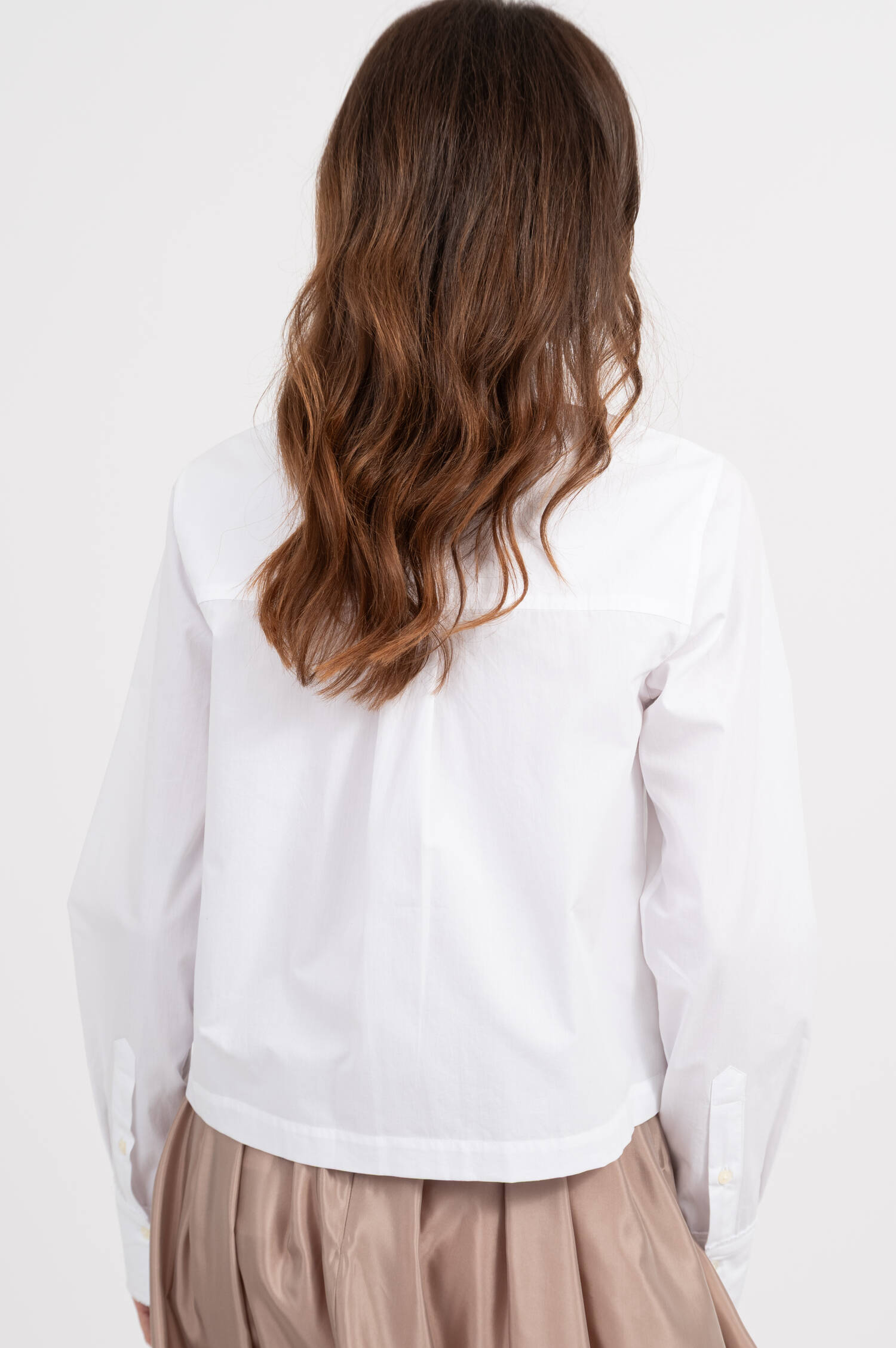Cropped Bluse in Weiß