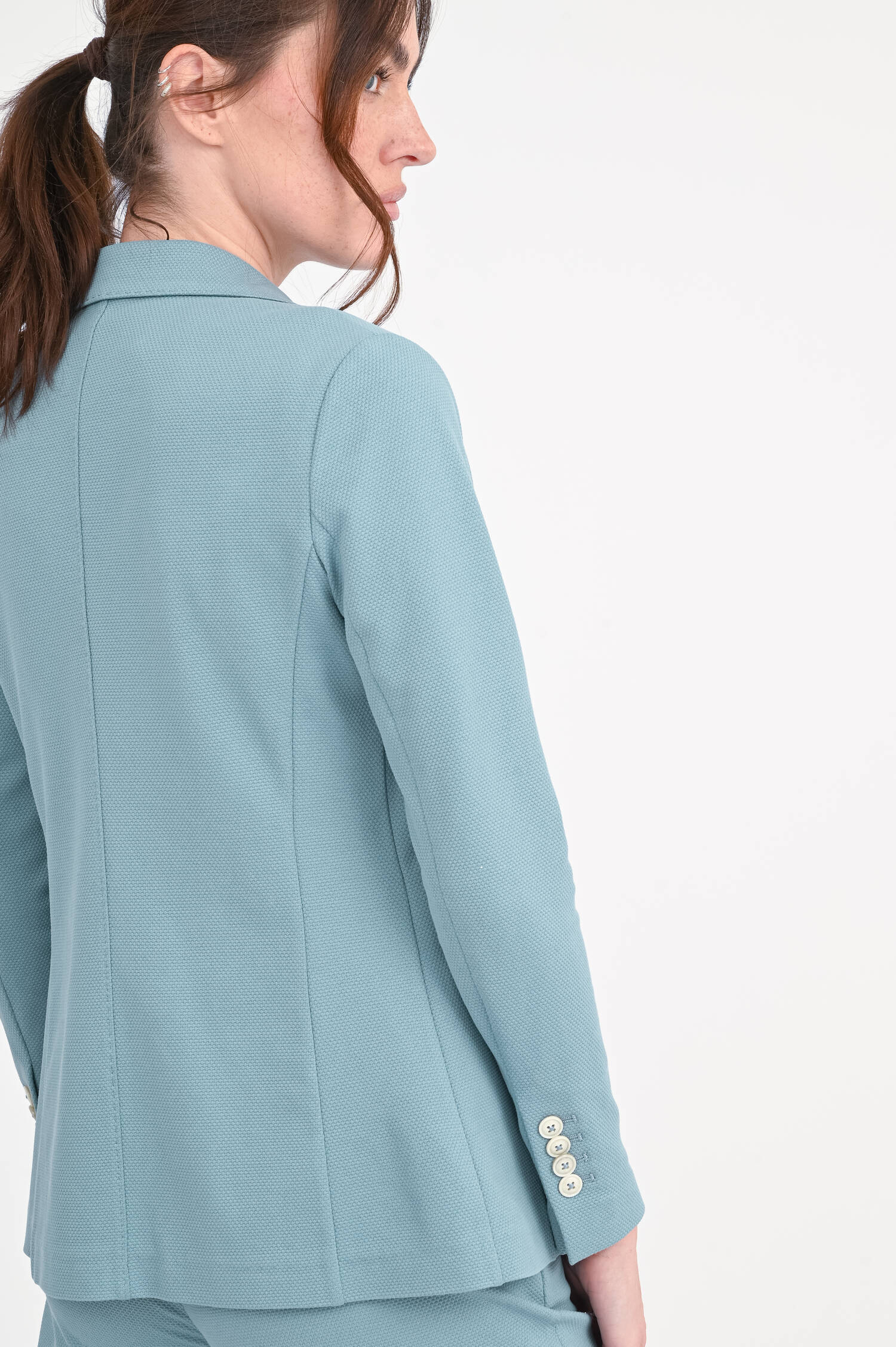  Taillierter Blazer mit Struktur in Ocean Blue