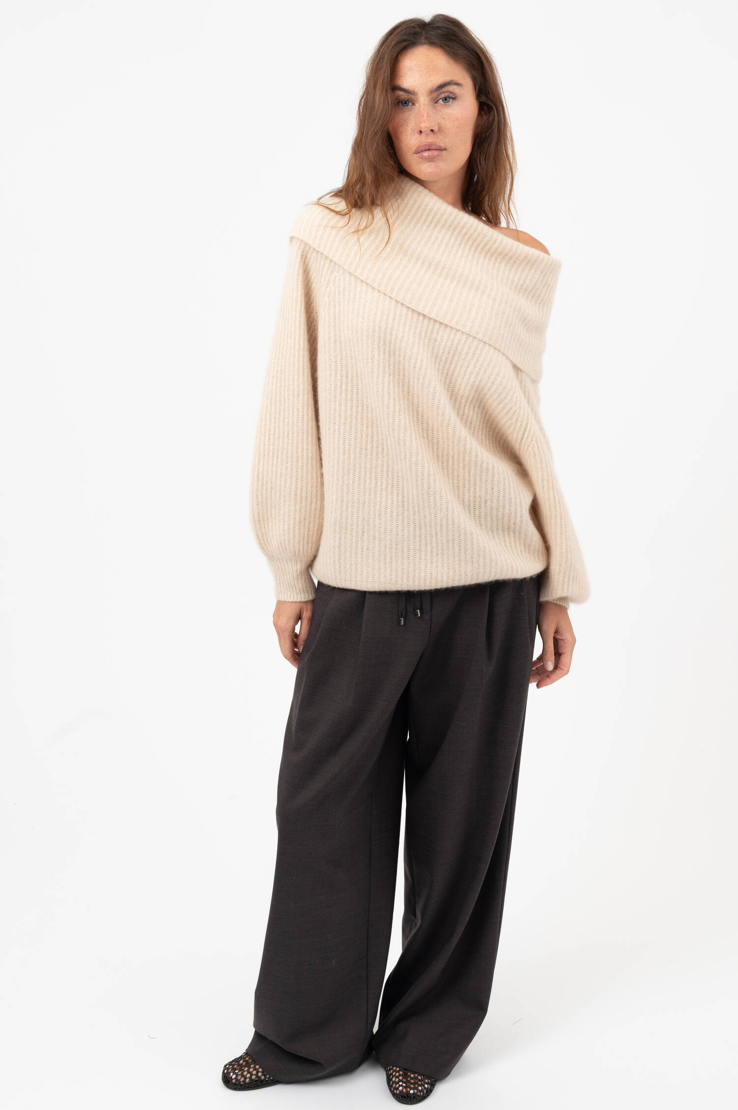 Cashmere-Baumwoll-Pullover BENTE in Beige Cashmere-Baumwoll-Pullover BENTE in Beige
