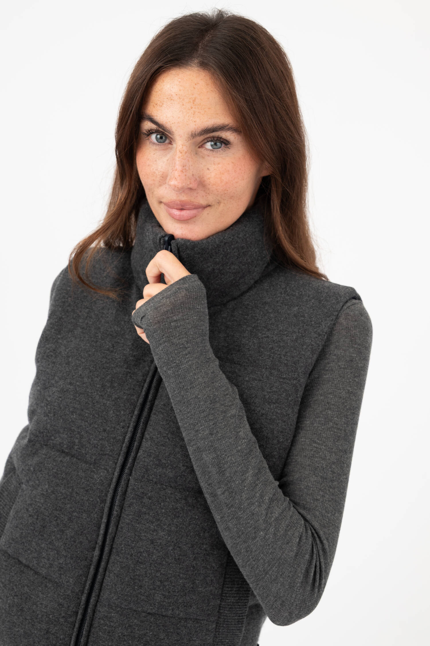 Woll-Mix-Wende-Gilet SINTRE in Grau Woll-Mix-Wende-Gilet SINTRE in Grau