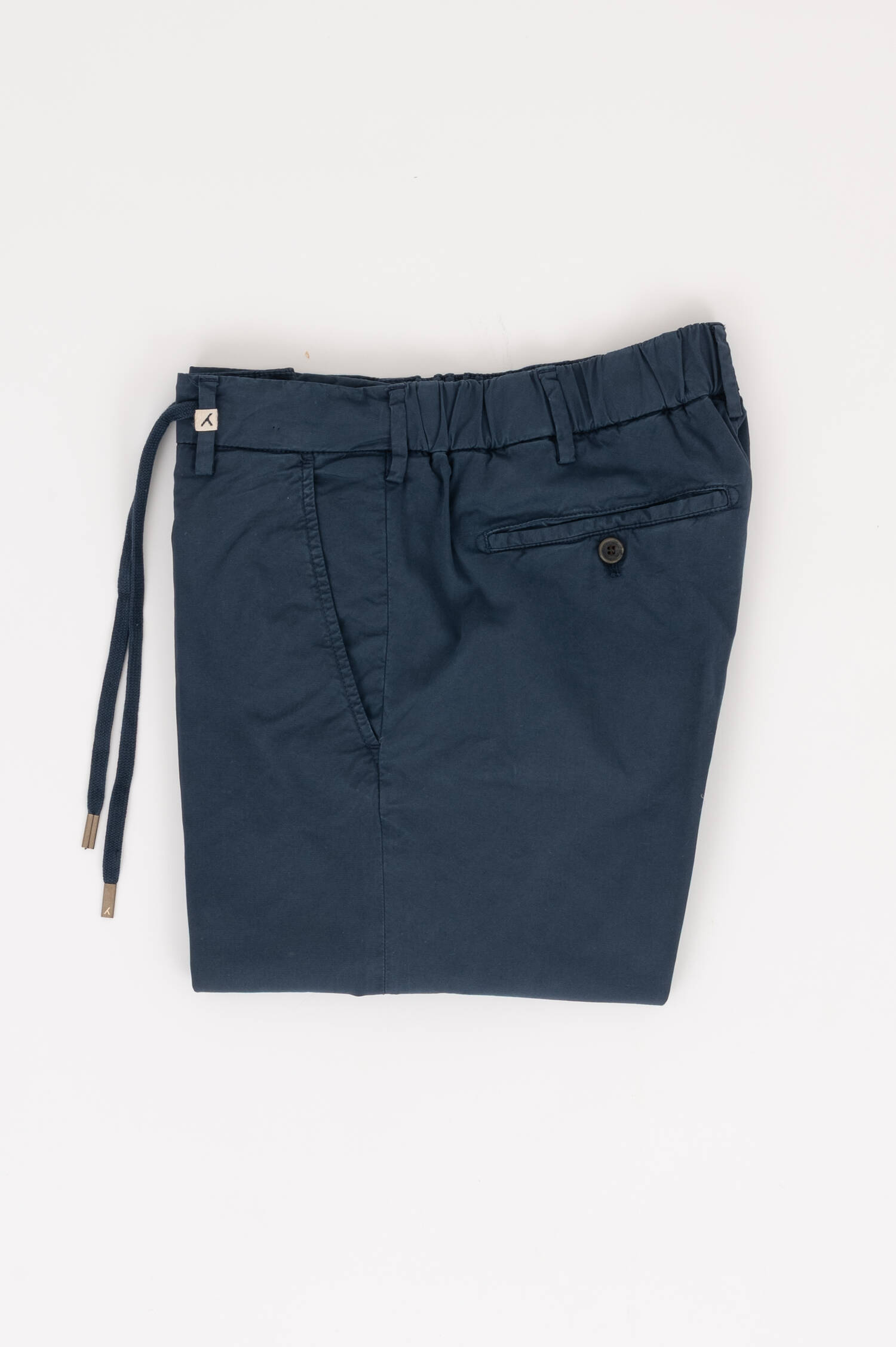 Baumwoll Chino mit Kordelzug in Navy