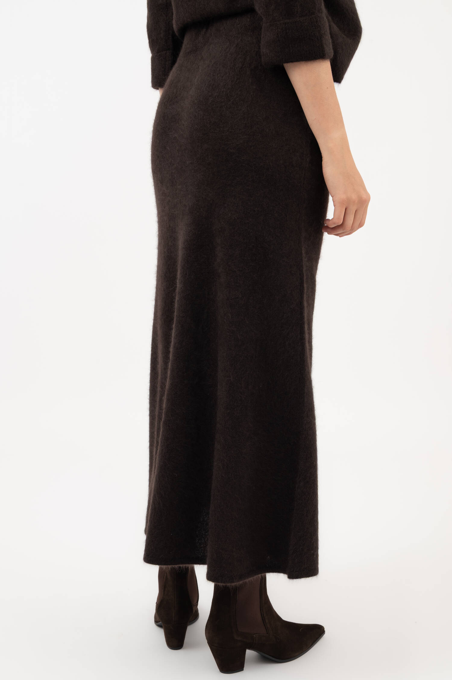 Cashmere Maxi-Strickrock in Braun Cashmere Maxi-Strickrock in Braun