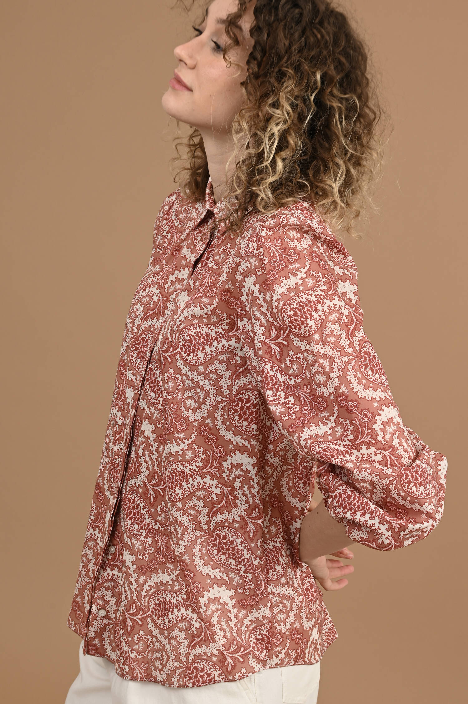 Bluse PERIODI in Kirschrot