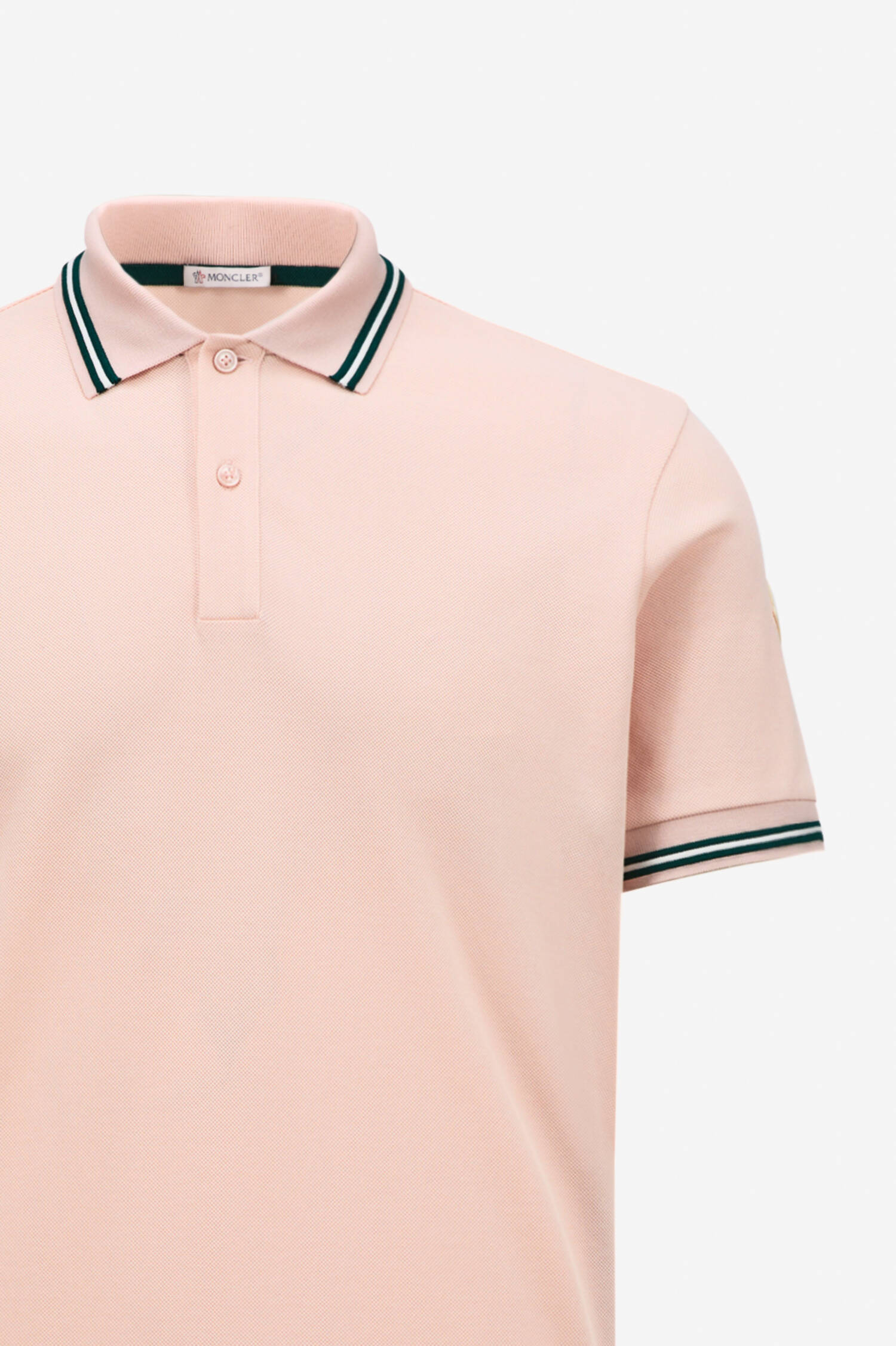  Poloshirt mit Streifen-Details in Rosa