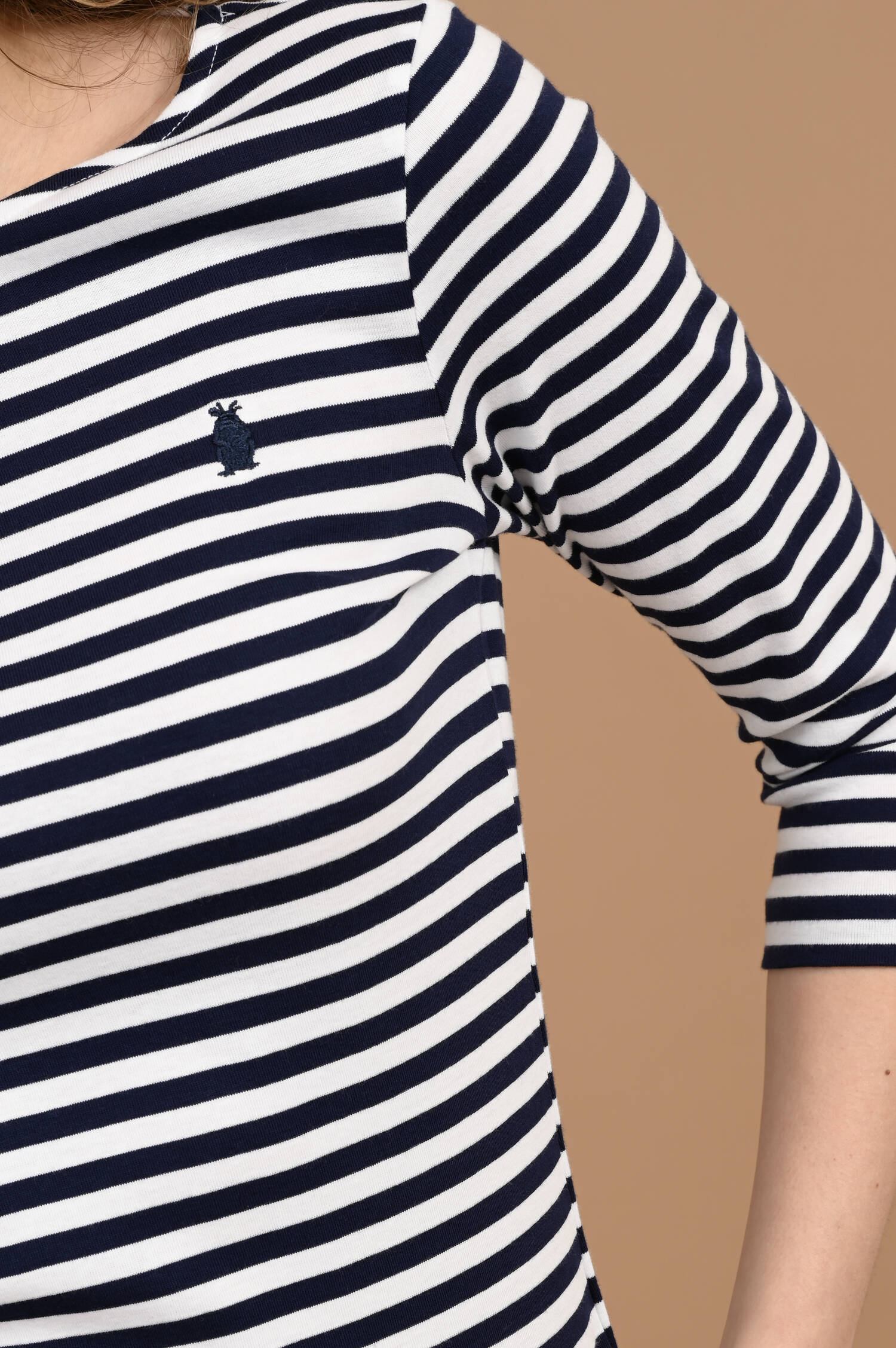 Langarm Streifen Shirt in Blau/Weiß Langarm Streifen Shirt in Blau/Weiß