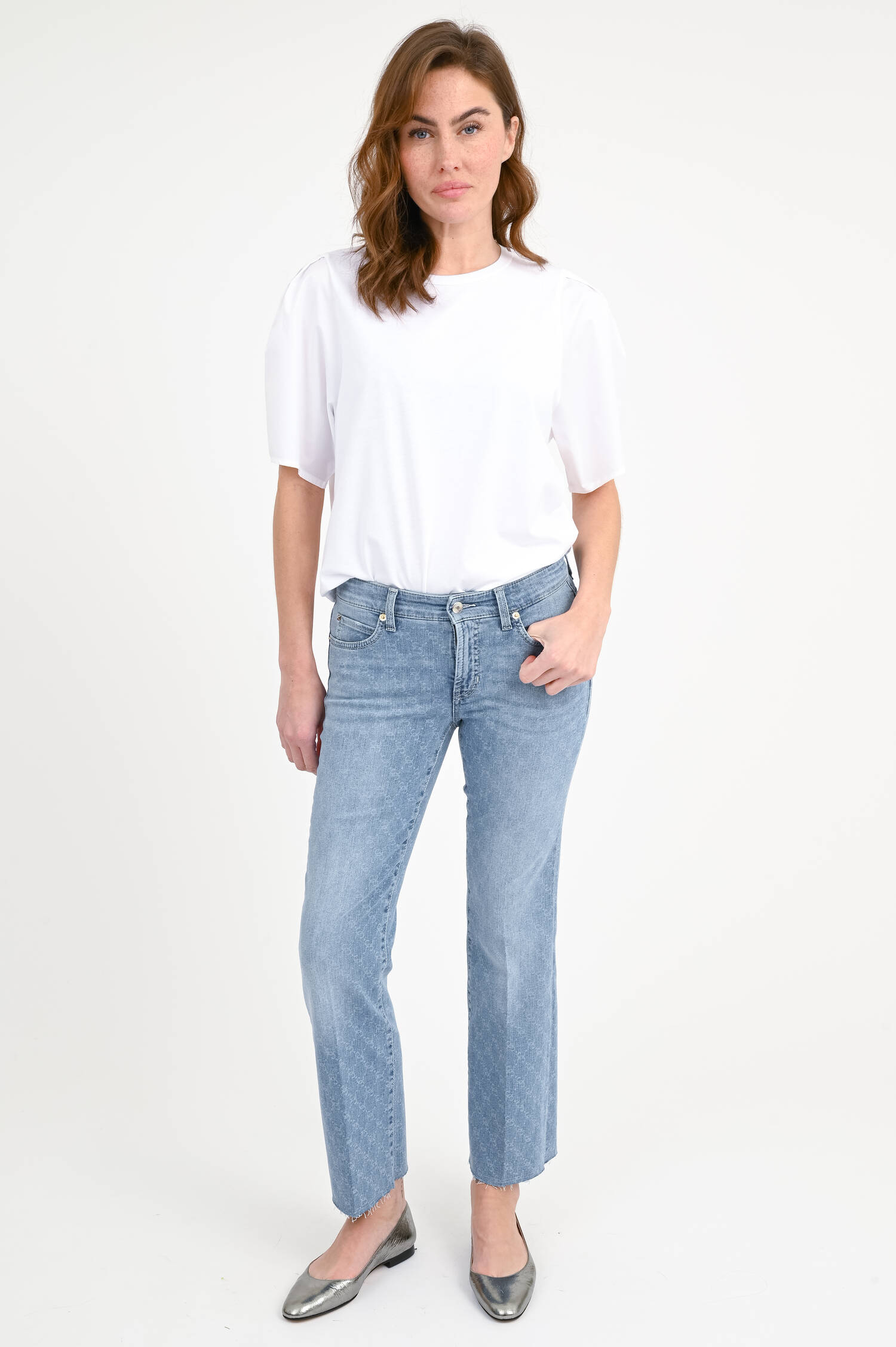 Dezent gemusterte Jeans PARIS EASY in Hellblau