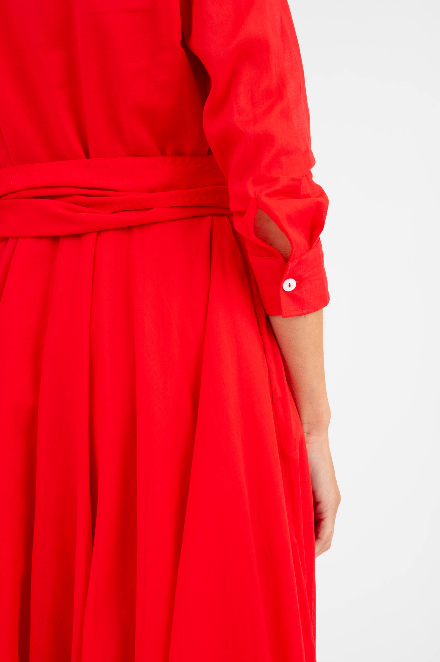 Baumwolle Kleid in Rot Baumwolle Kleid in Rot