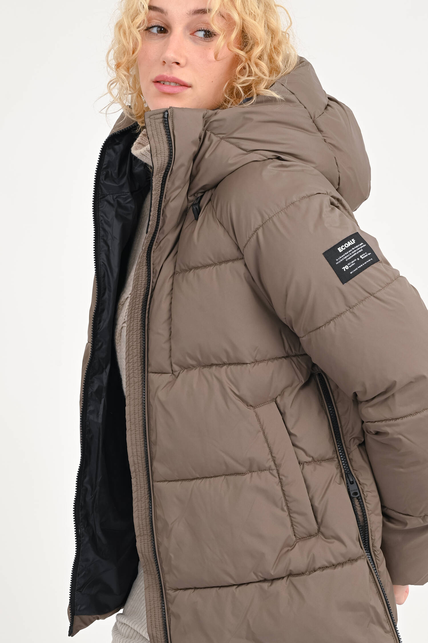 Gesteppte Jacke FUJI in Taupe