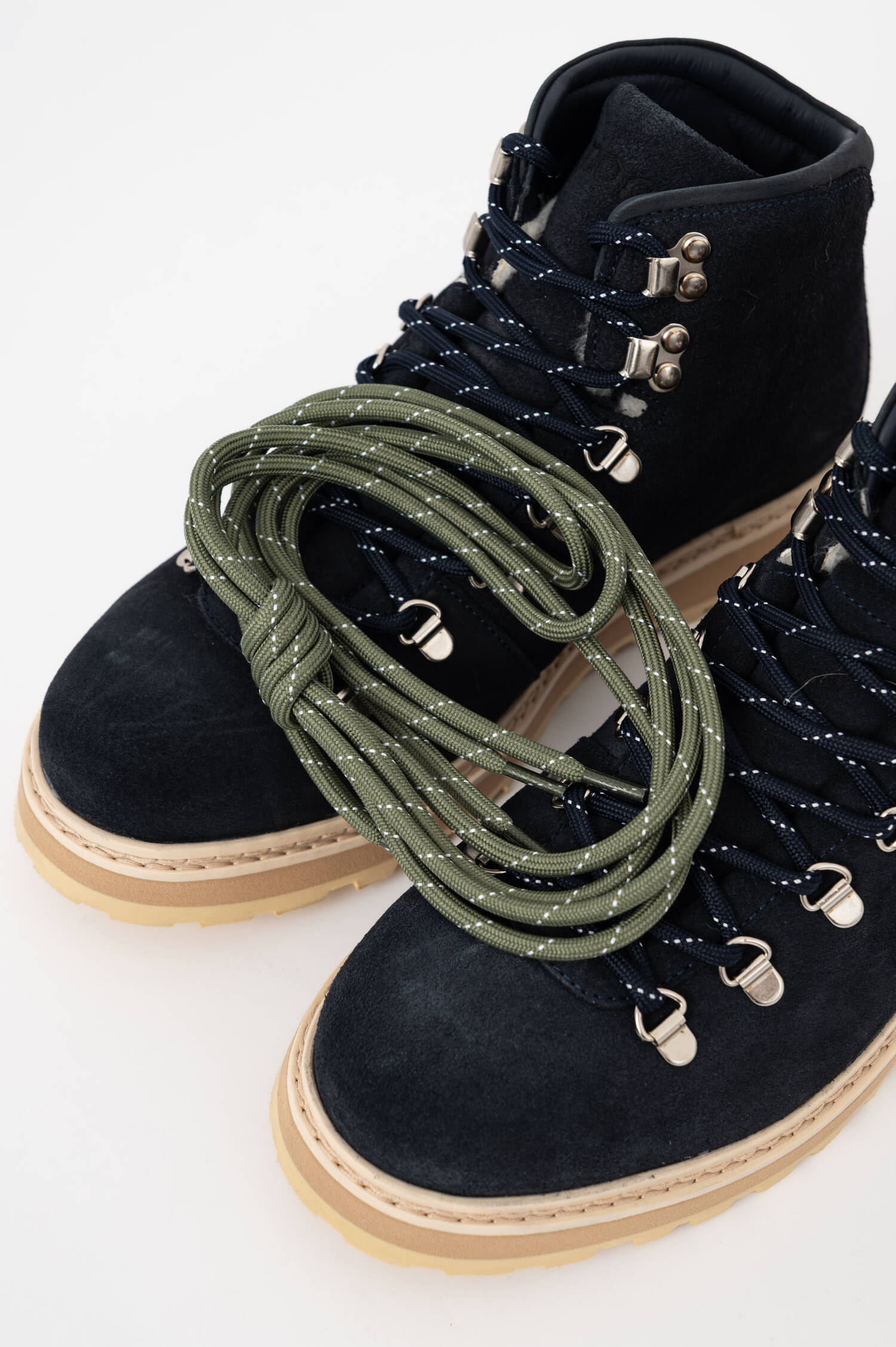 Veloursleder-Schnürstiefel CORE in Navy