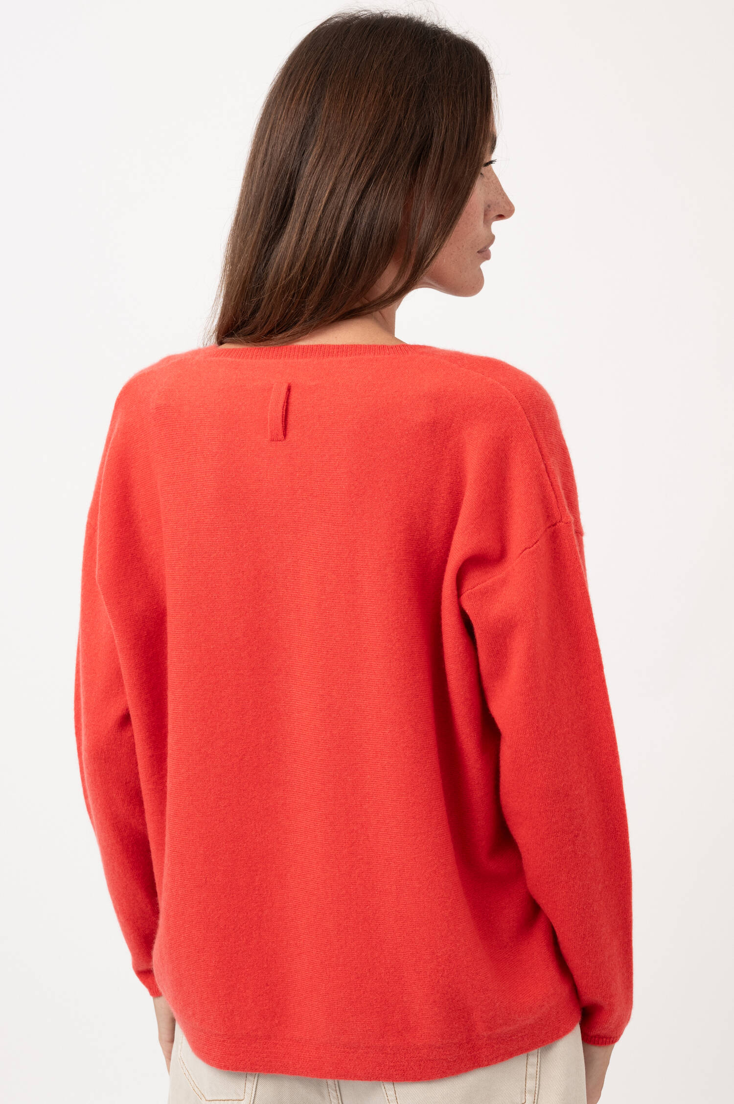 Cashmere-Cardigan in Pastellrot Cashmere-Cardigan in Pastellrot