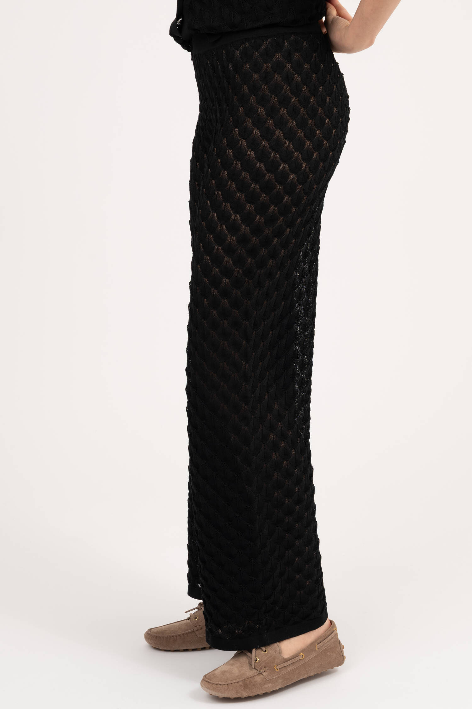 Strickschlupfhose ALLISSA in Schwarz