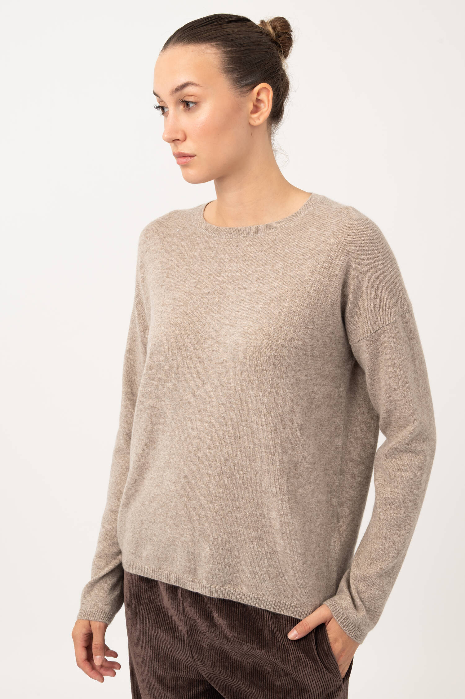 Cashmere Pullover in Beige meliert Cashmere Pullover in Beige meliert