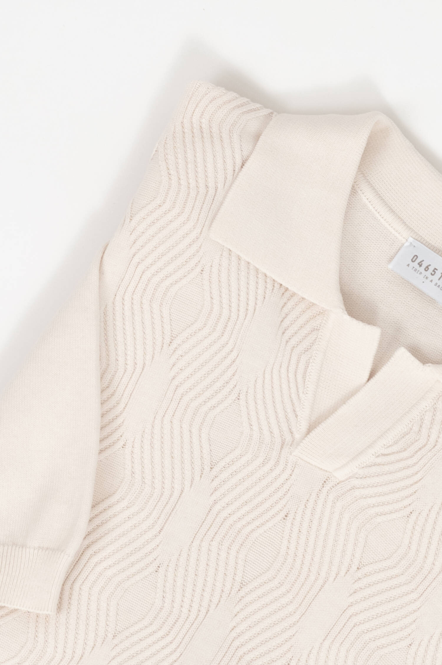 Poloshirt JACQUARD JOHNNY in Creme
