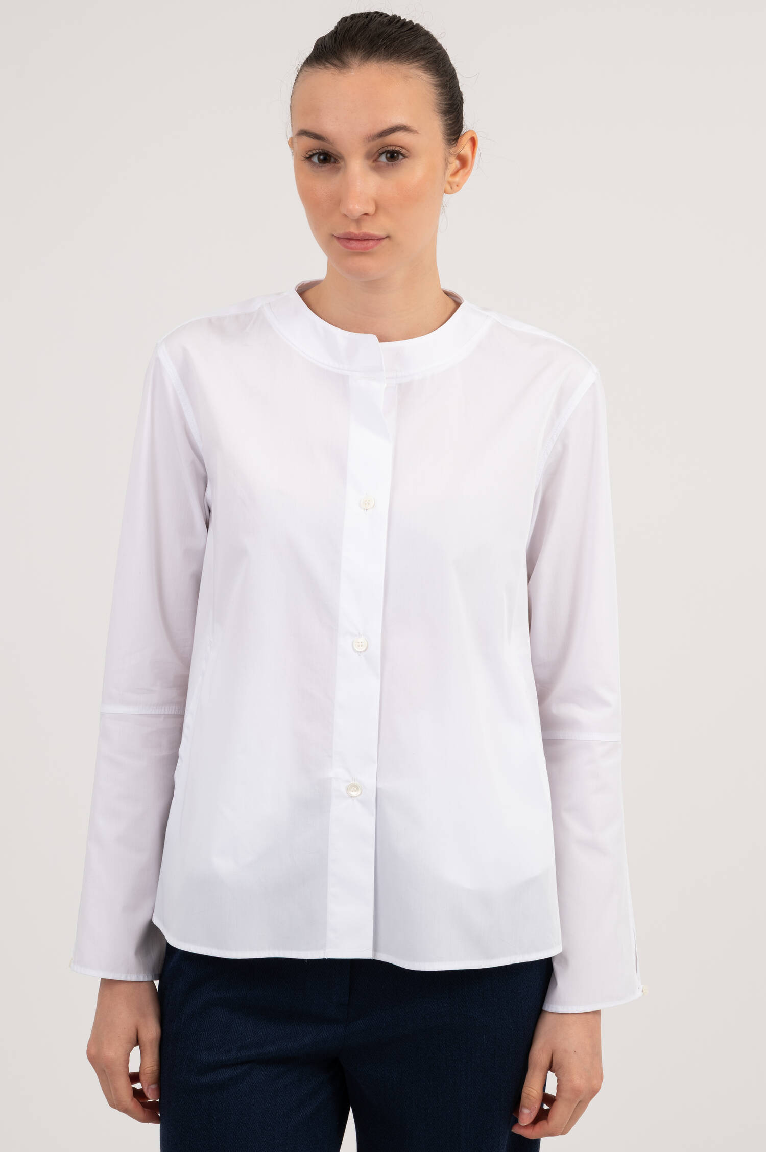 Popelin Bluse ZOE in Weiß 