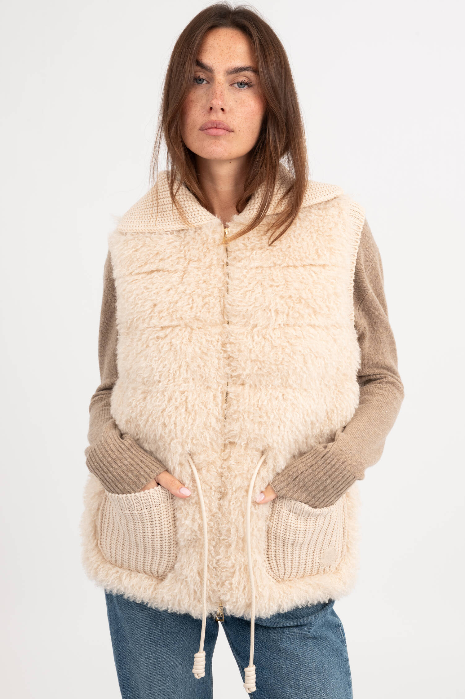 Daunengilet in Beige Daunengilet in Beige