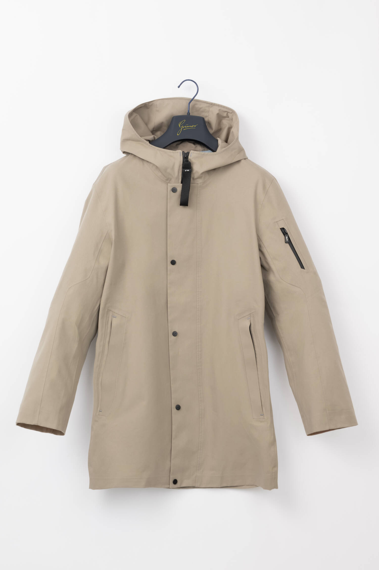 Parkamantel mit Kapuze in Khaki