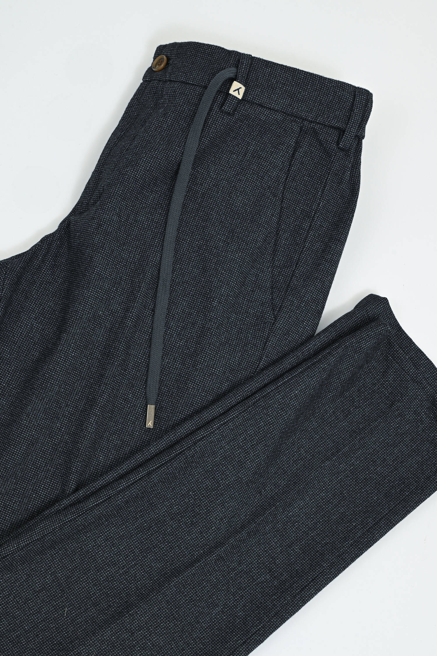 Woll-Optik Hose in Anthrazit gemustert