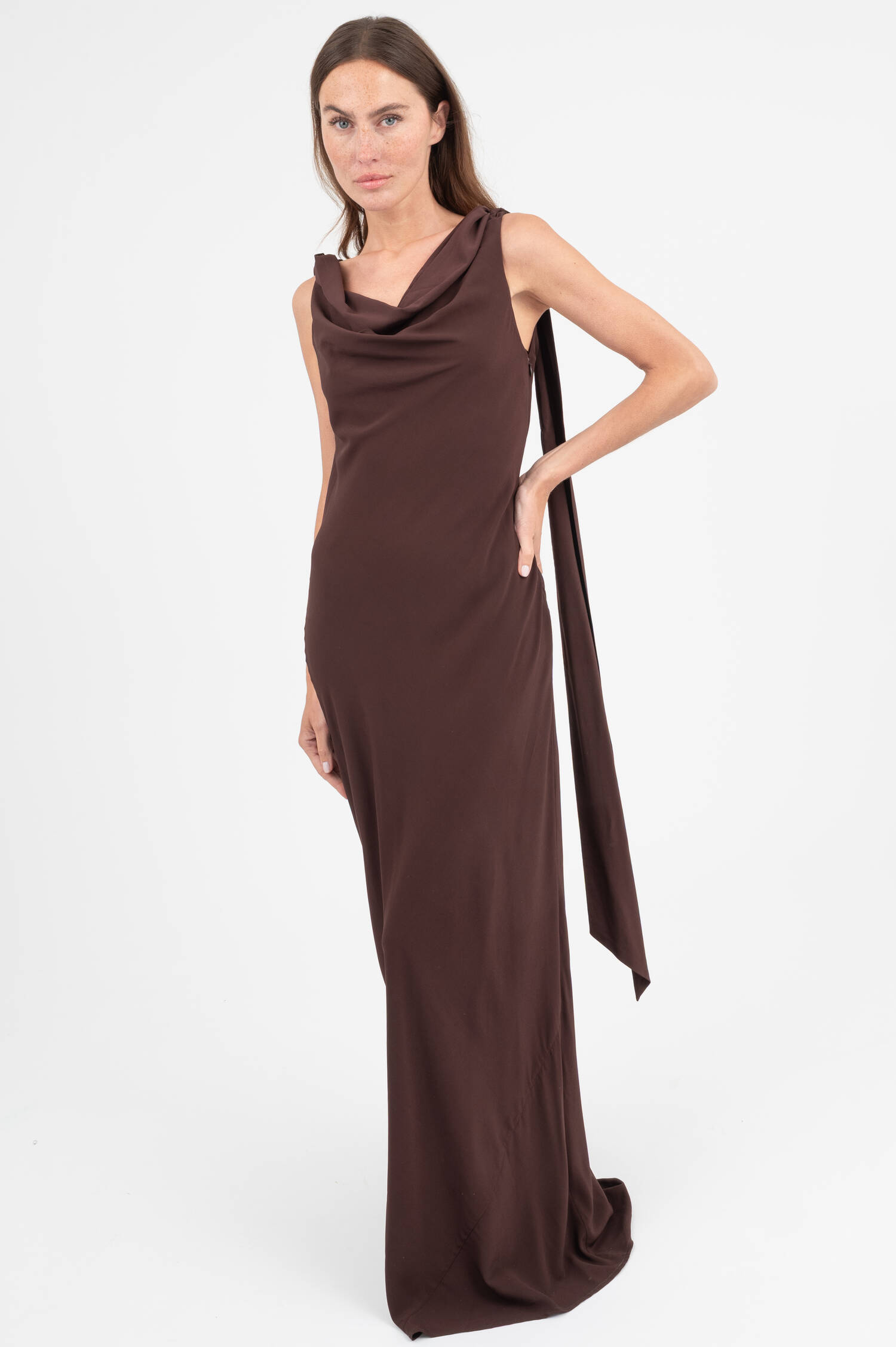 Maxi Kleid VIDA in Braun Maxi Kleid VIDA in Braun