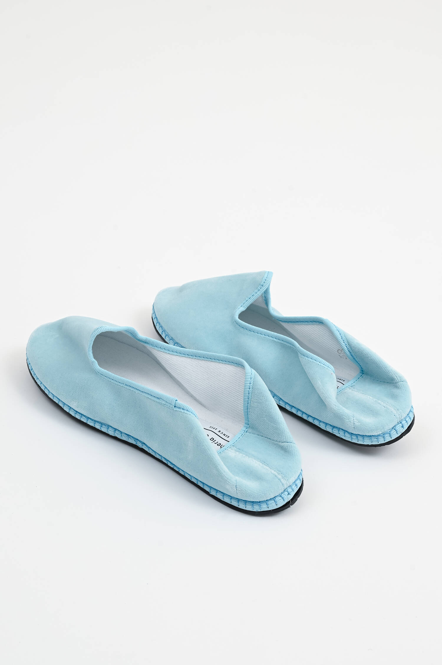 Samt-Loafer in Hellblau