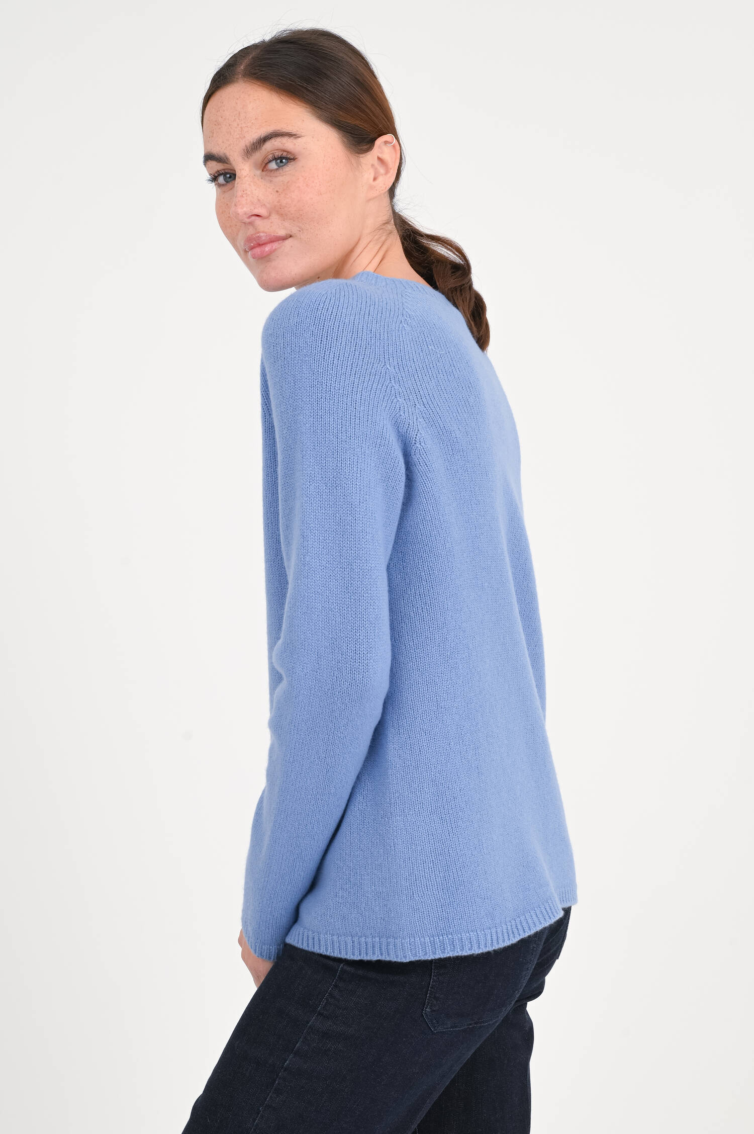 Pullover aus Woll-Cashmere-Mix in Blau