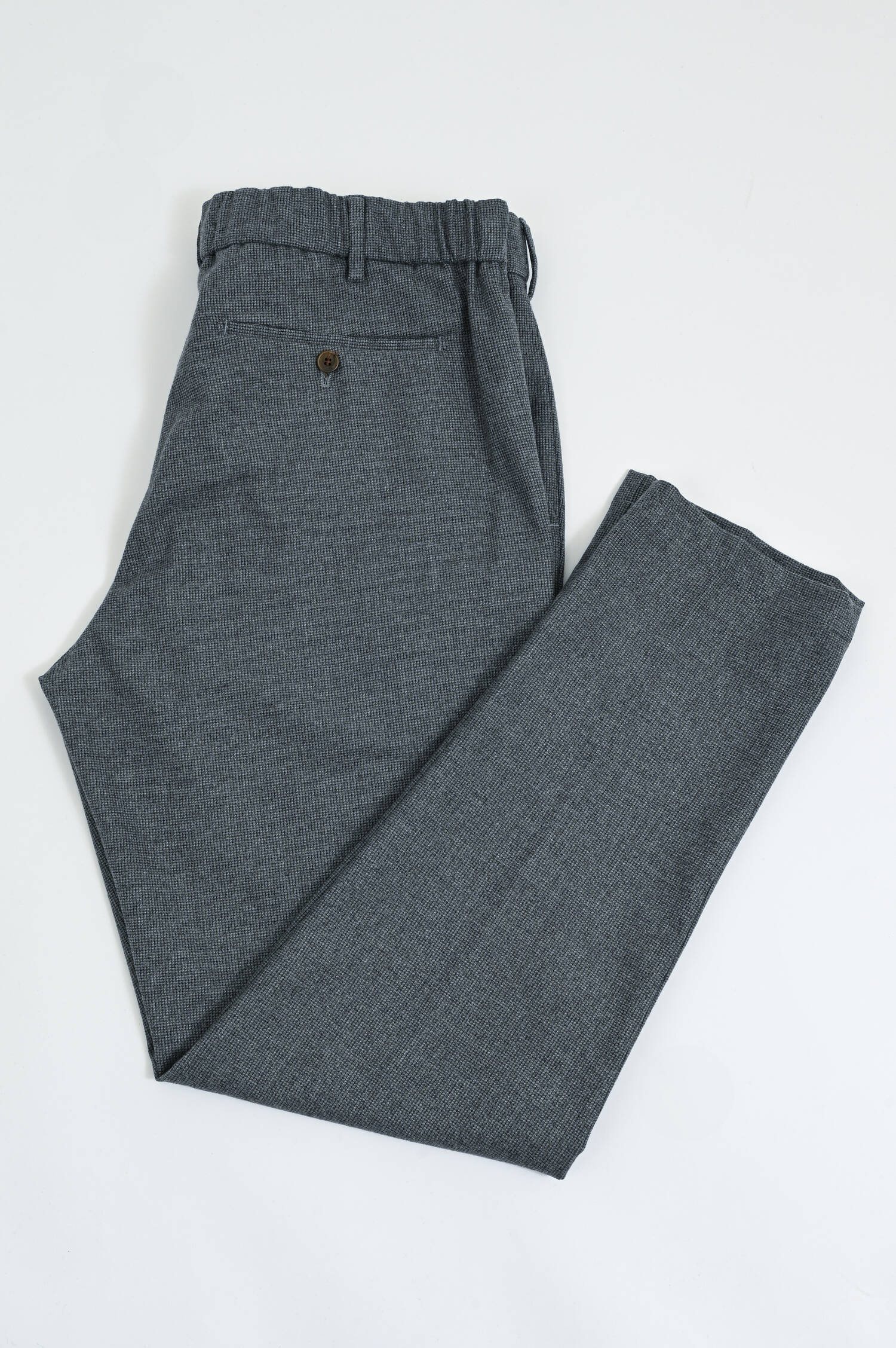 Sportliche Anzughose in Grau/Weiß gemustert