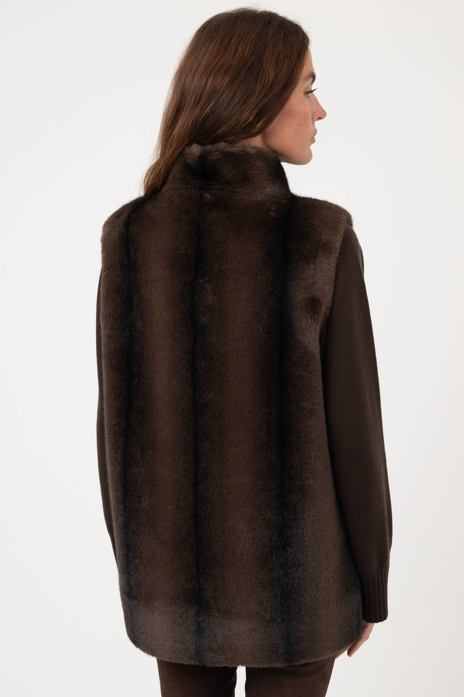 Faux-Fur-Gilet FIFI in Braun Faux-Fur-Gilet FIFI in Braun
