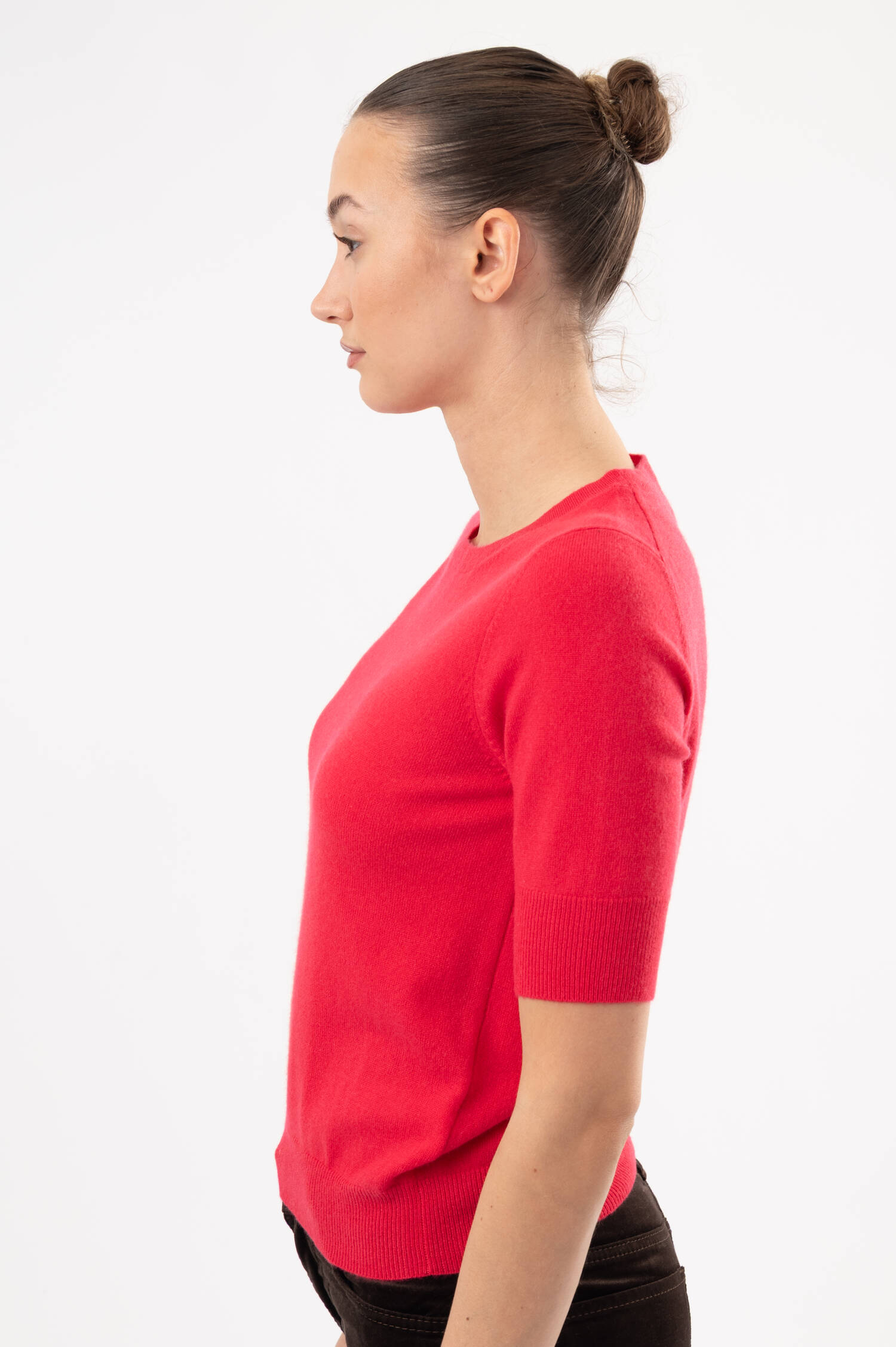 Cashmere-Pullover in Himbeerrot Cashmere-Pullover in Himbeerrot