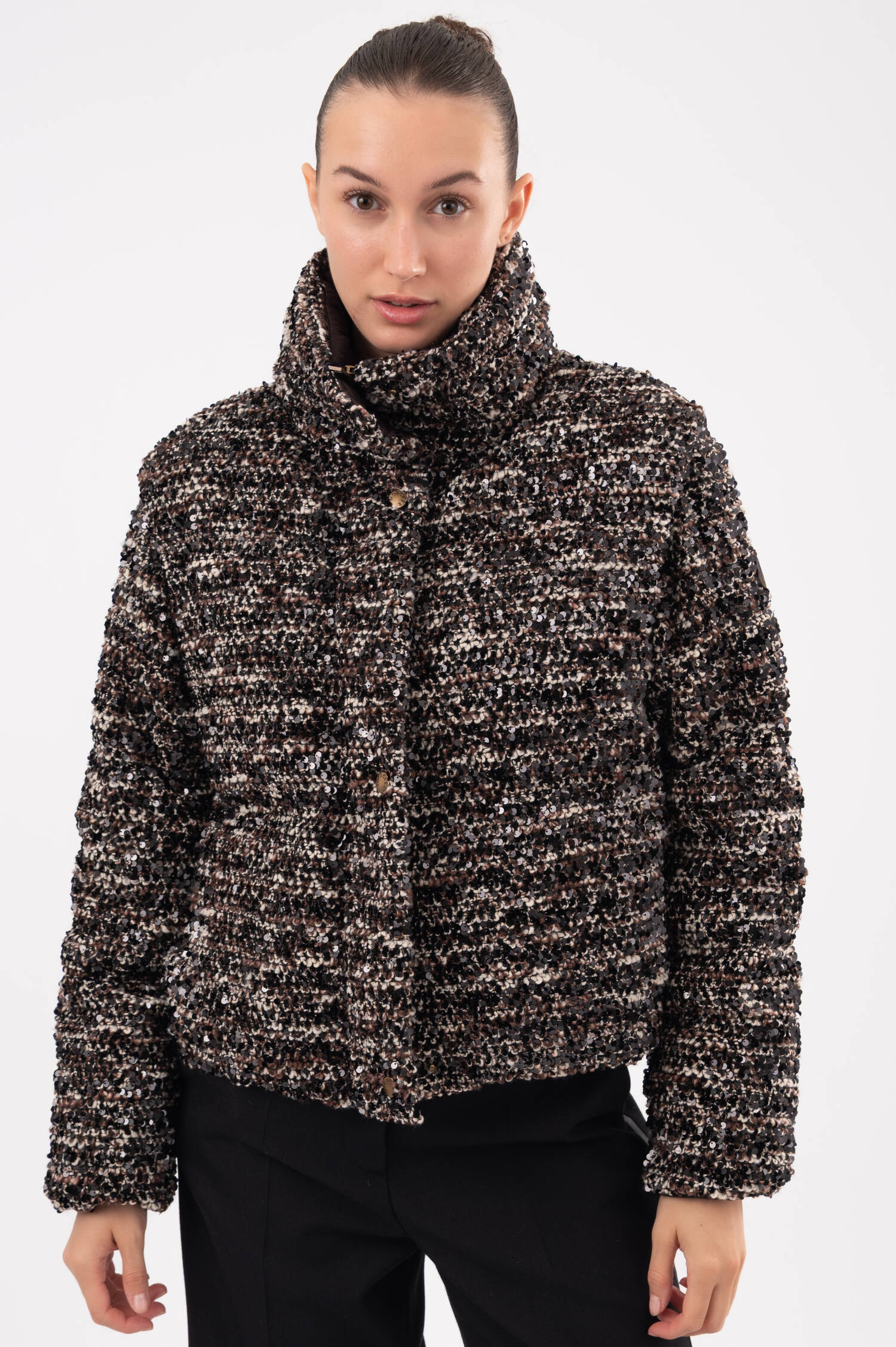 Daunenjacke POETIQUE in Schwarz/Braun Daunenjacke POETIQUE in Schwarz/Braun
