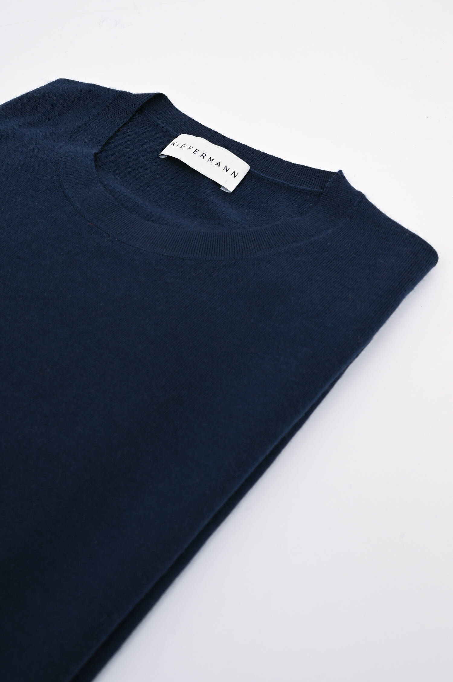 Strickpullover aus Merinowolle in Navy