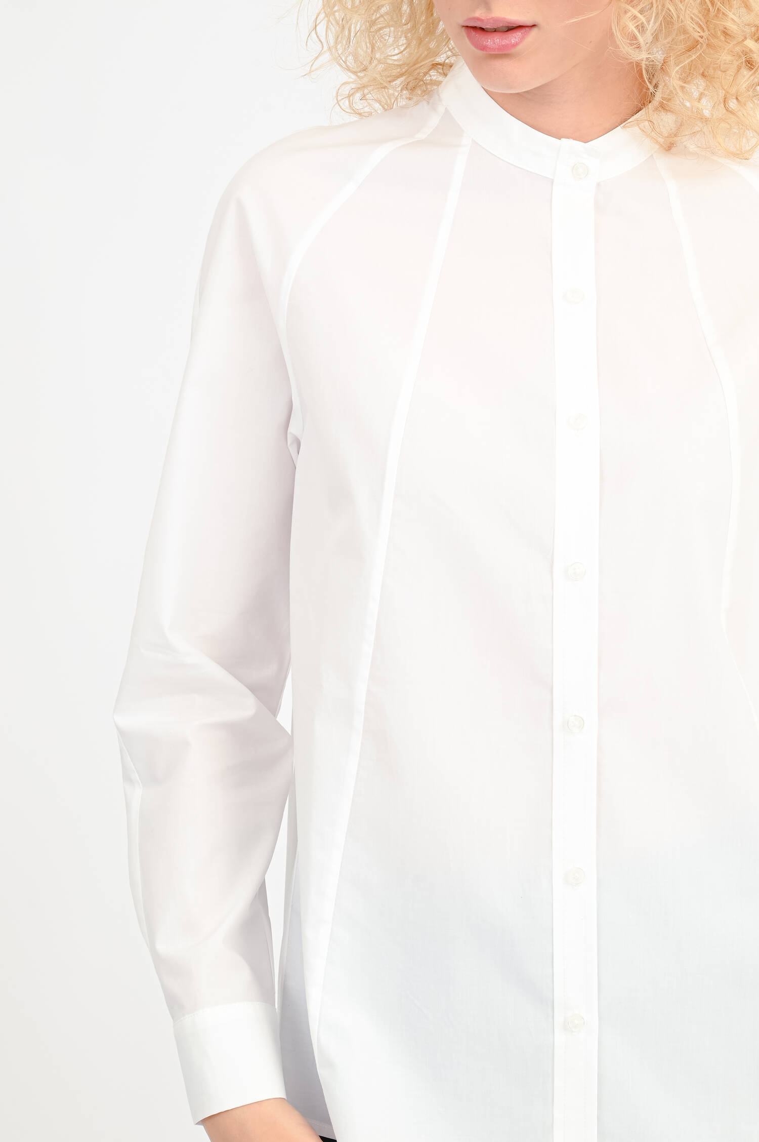 Bluse LINA mit Detailnähte in in Weiß