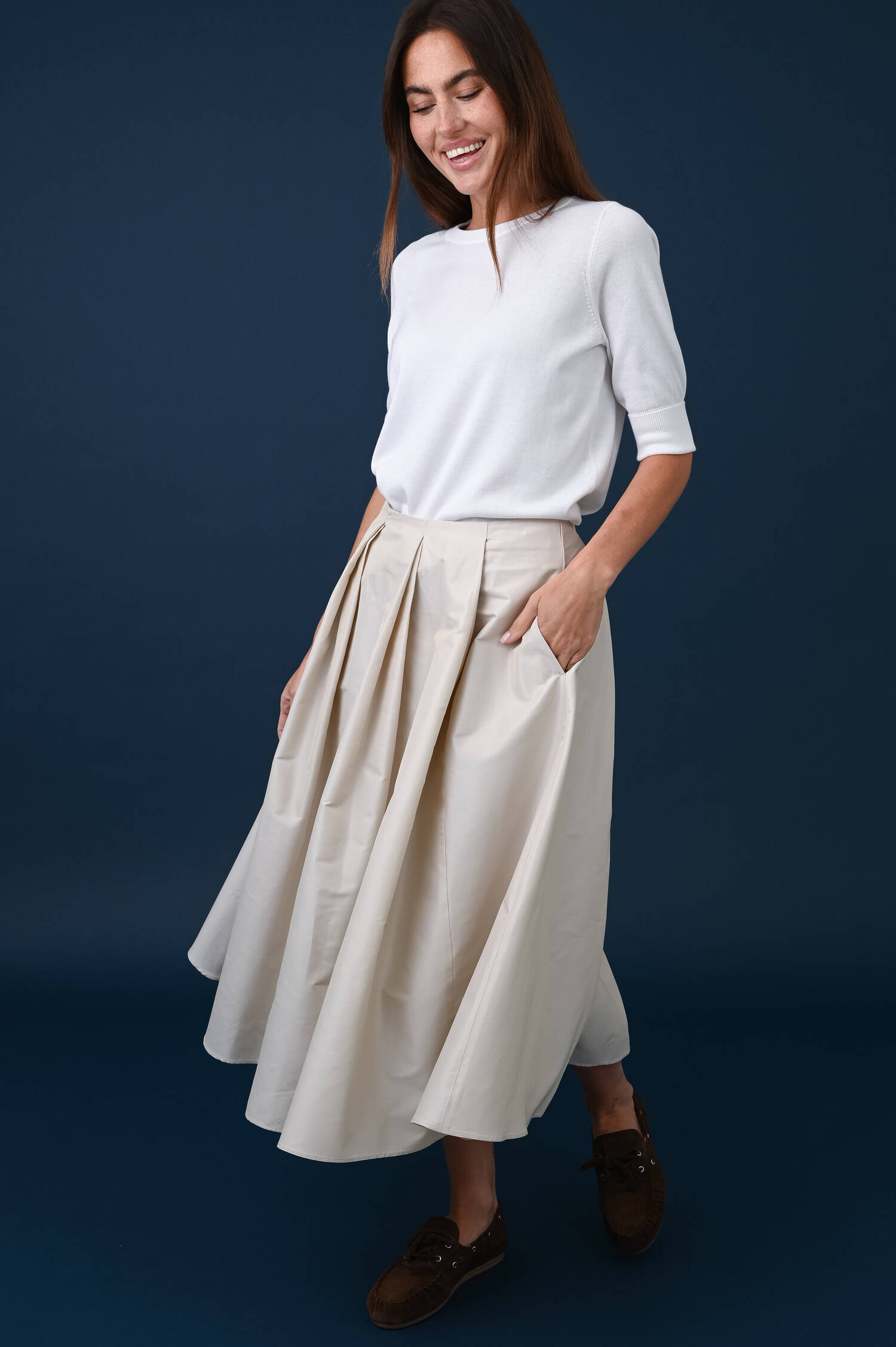 Midi Rock BASCHI in Beige