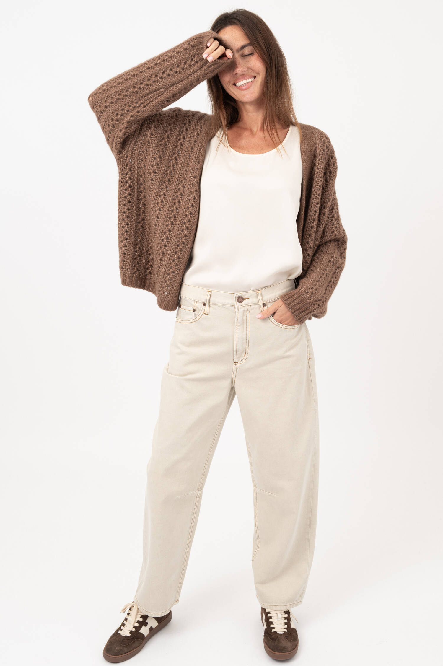 Wide-Leg-Jeans in Off-White Wide-Leg-Jeans in Off-White