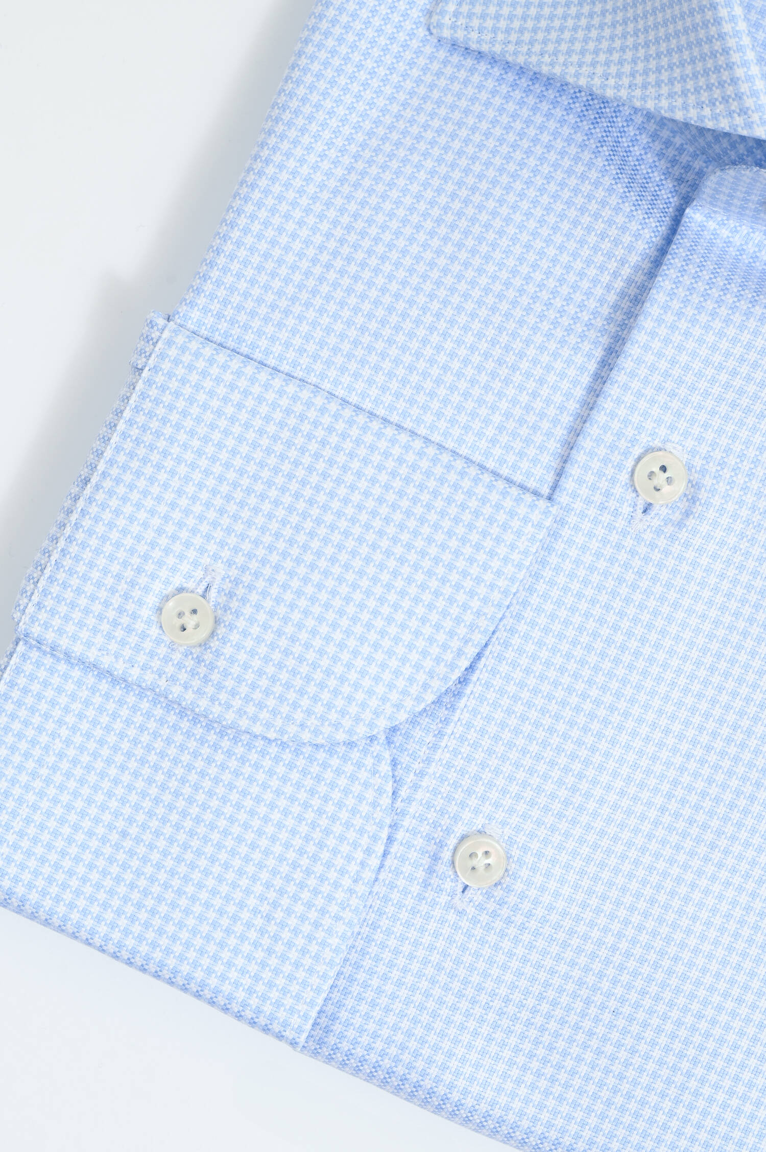 Pepita Hemd aus Baumwolle in Hellblau/Weiß