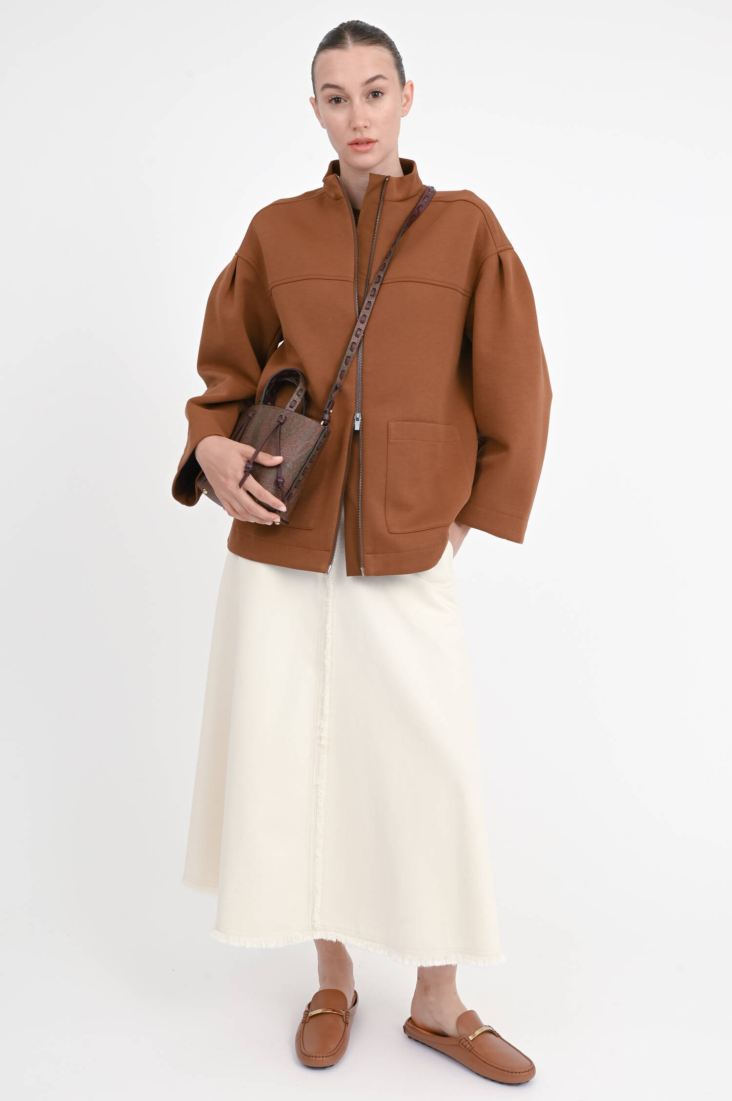 Sweatshirt-Jacke CADICE in Tabak Sweatshirt-Jacke CADICE in Tabak