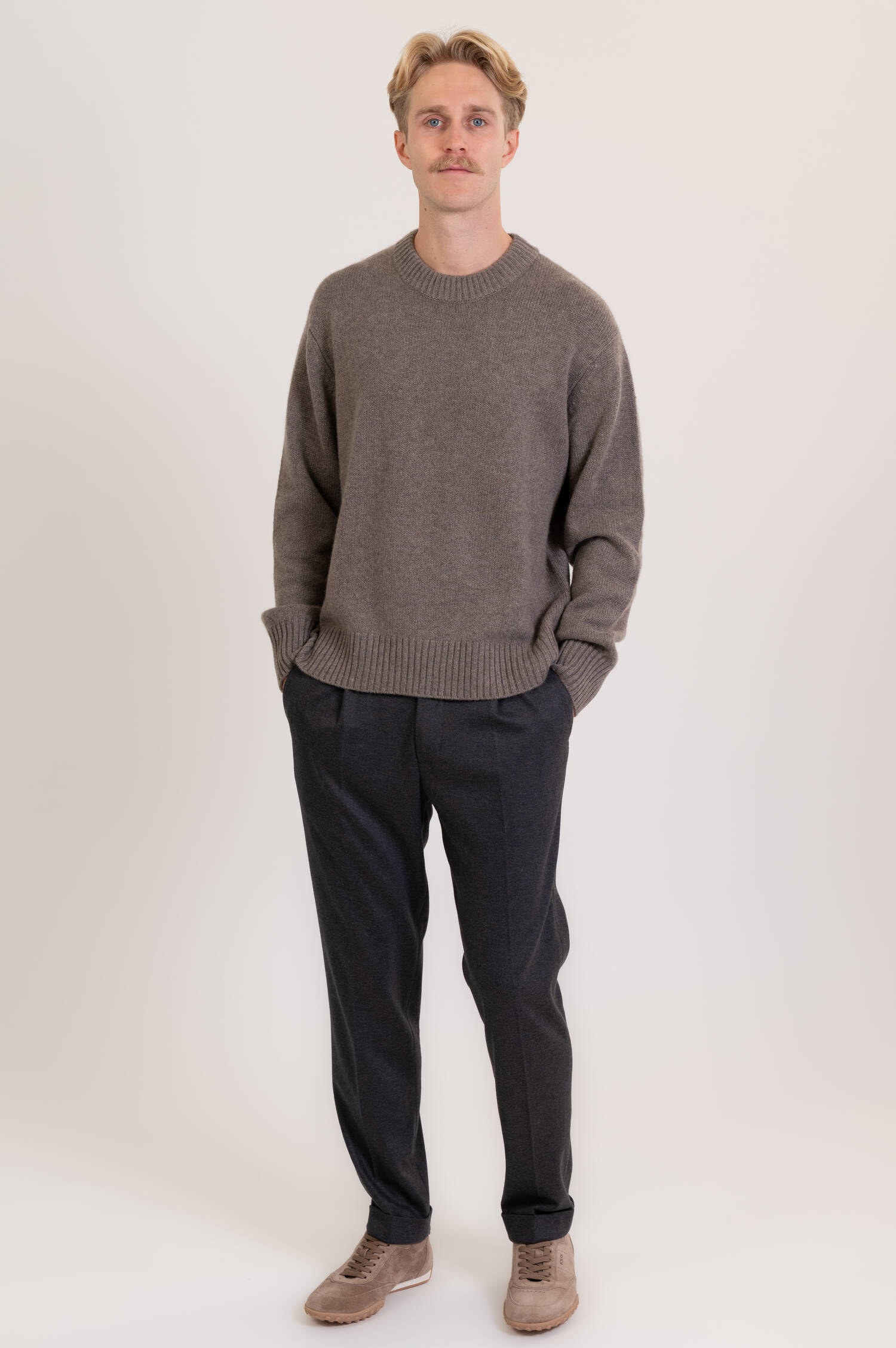 Cashmere-Pullover KRISTIAN in Taupe Cashmere-Pullover KRISTIAN in Taupe