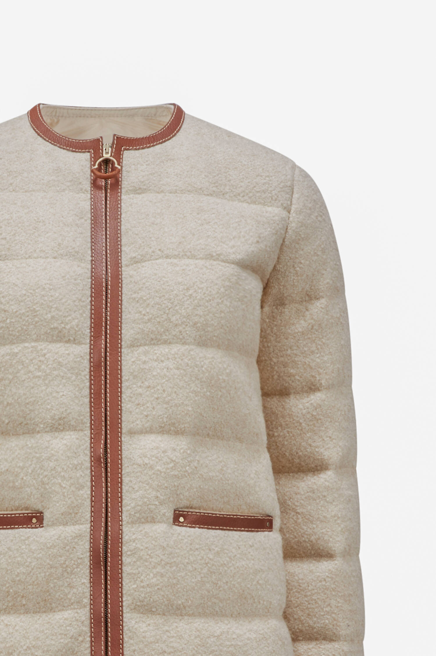 Daunenmantel BALETTE in Bouclé-Optik in Natur Daunenmantel BALETTE in Bouclé-Optik in Natur