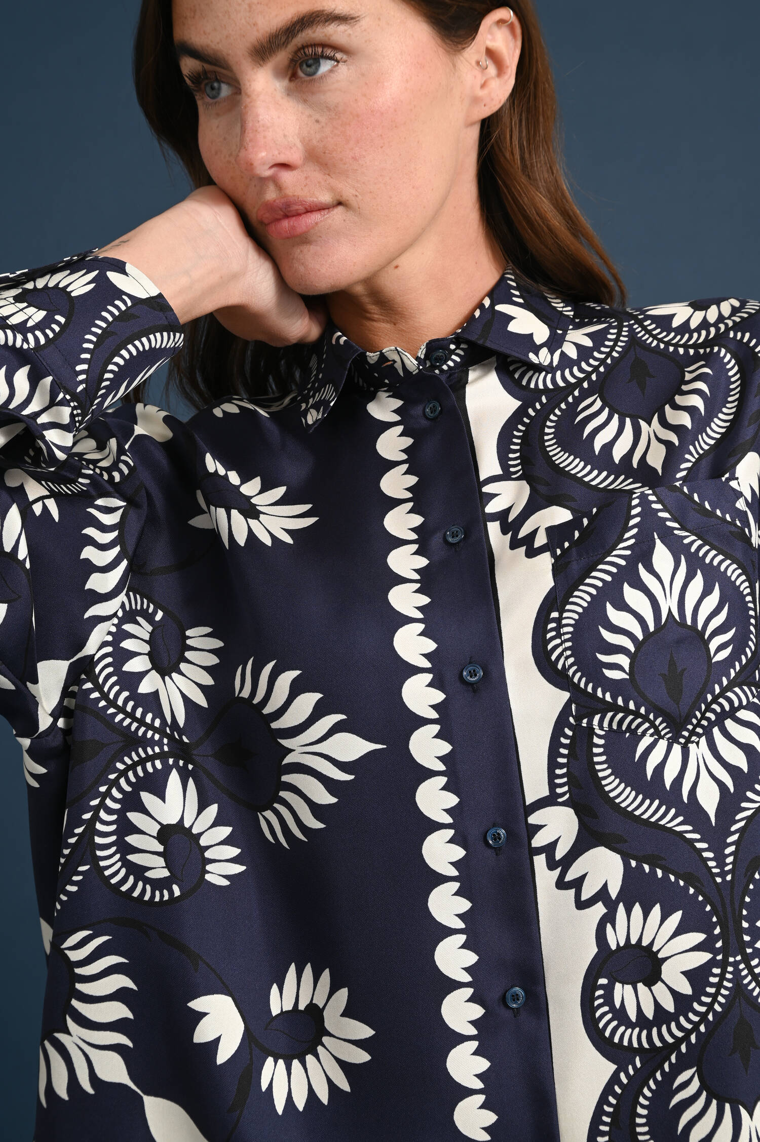 Bluse Kasack LASTRA in Blau