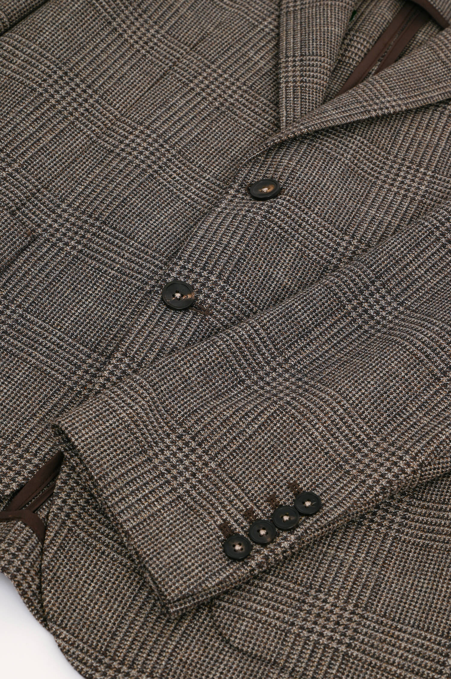 Kariertes Baumwollsakko in Braun